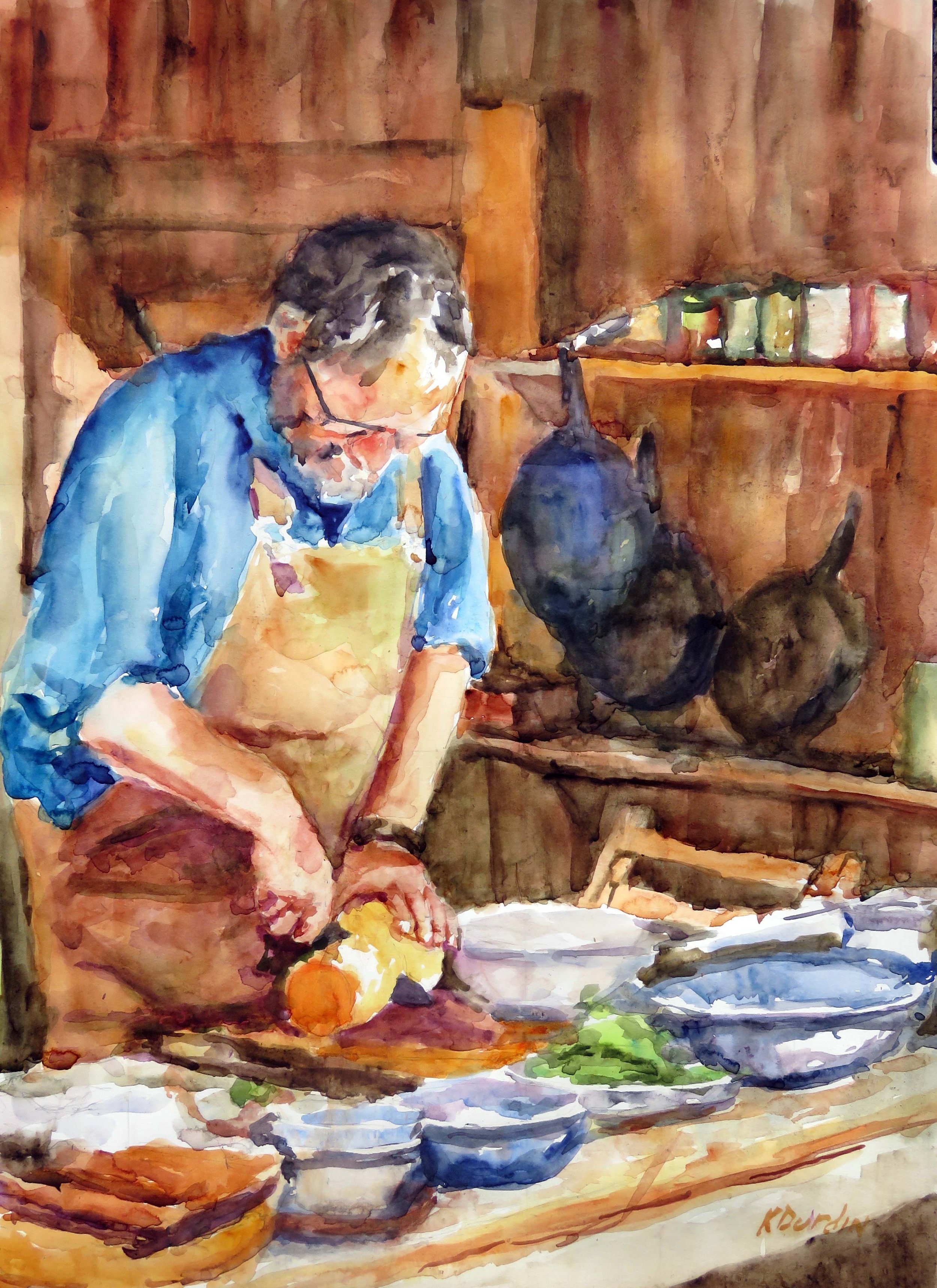 Honorable Mention #4: Butternut Squash Soup (Watercolor) by Kathy Durdin