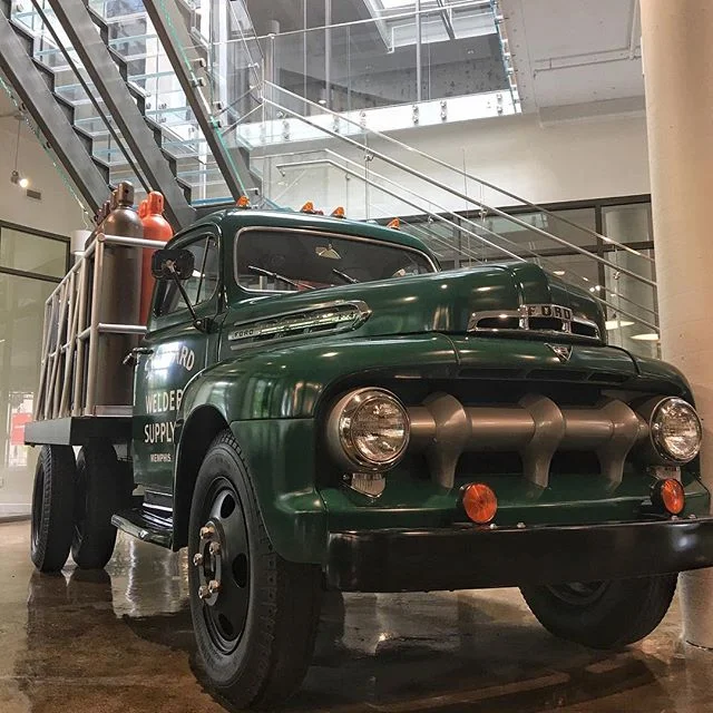 We had the pleasure of cleaning this 1951 Ford F-4 for nexAir. This was one of their first delivery trucks and is now on display at their new corporate headquarters at Crosstown Concourse. #detailing #detailersofinstagram #museumdetail #nexair #ford #f4 #deliverytruck #welding #gas #fineline #memphis #crosstownconcourse