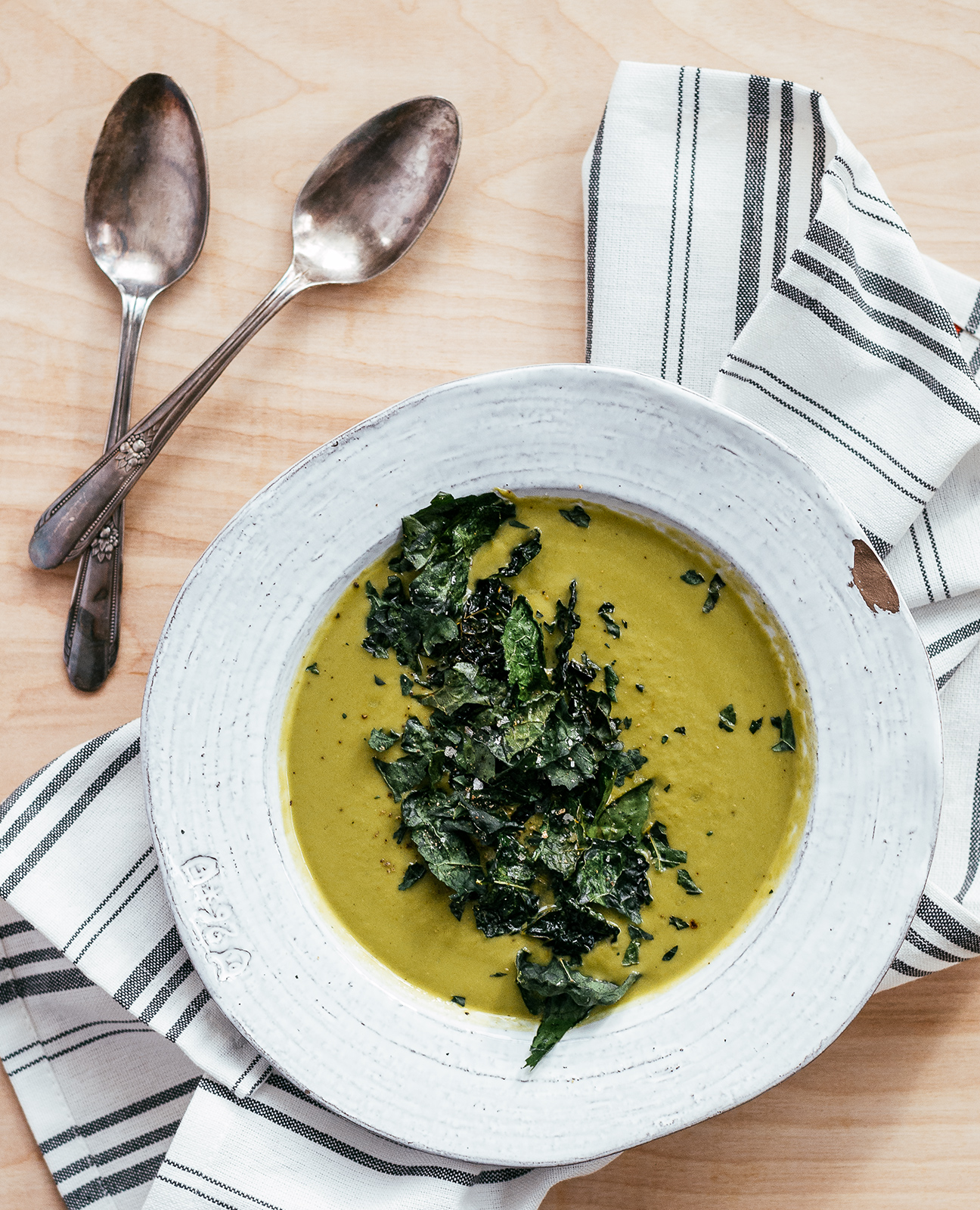 Cauliflower and Kale Soup