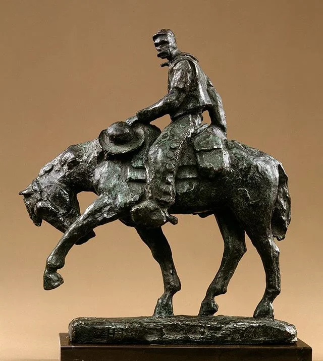 &quot;Trail Boss&quot;, 1958, bronze.  #harryjackson #artist #nycartist  #curator #master #arthistory #bronze #sculptor #sculpture #painter #americanwest #artcollector #collector #realism #figurativeart #abstractexpressionism #oilpainting #americanar