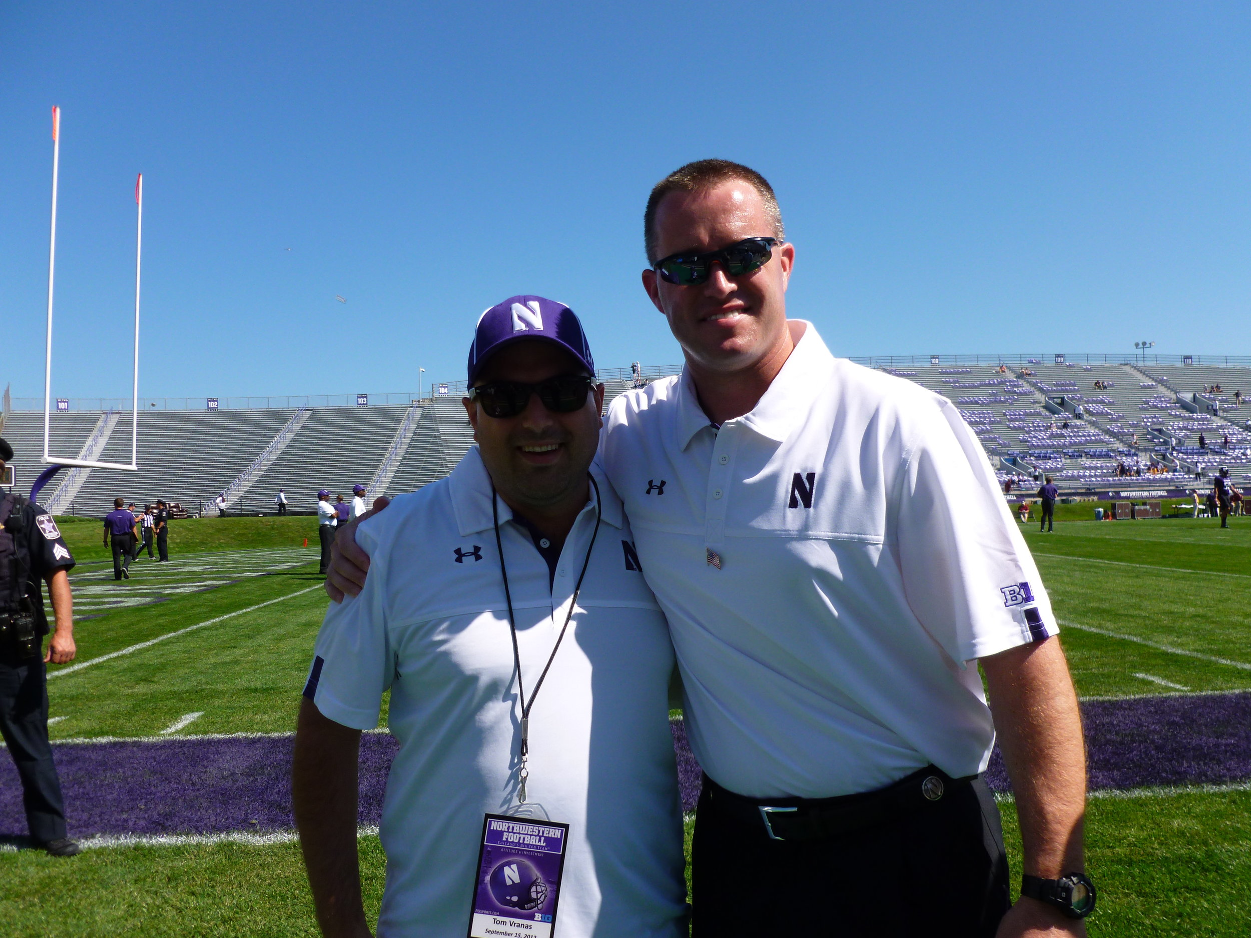  Met Northwestern legend and coach Pat Fitzgerald. 
