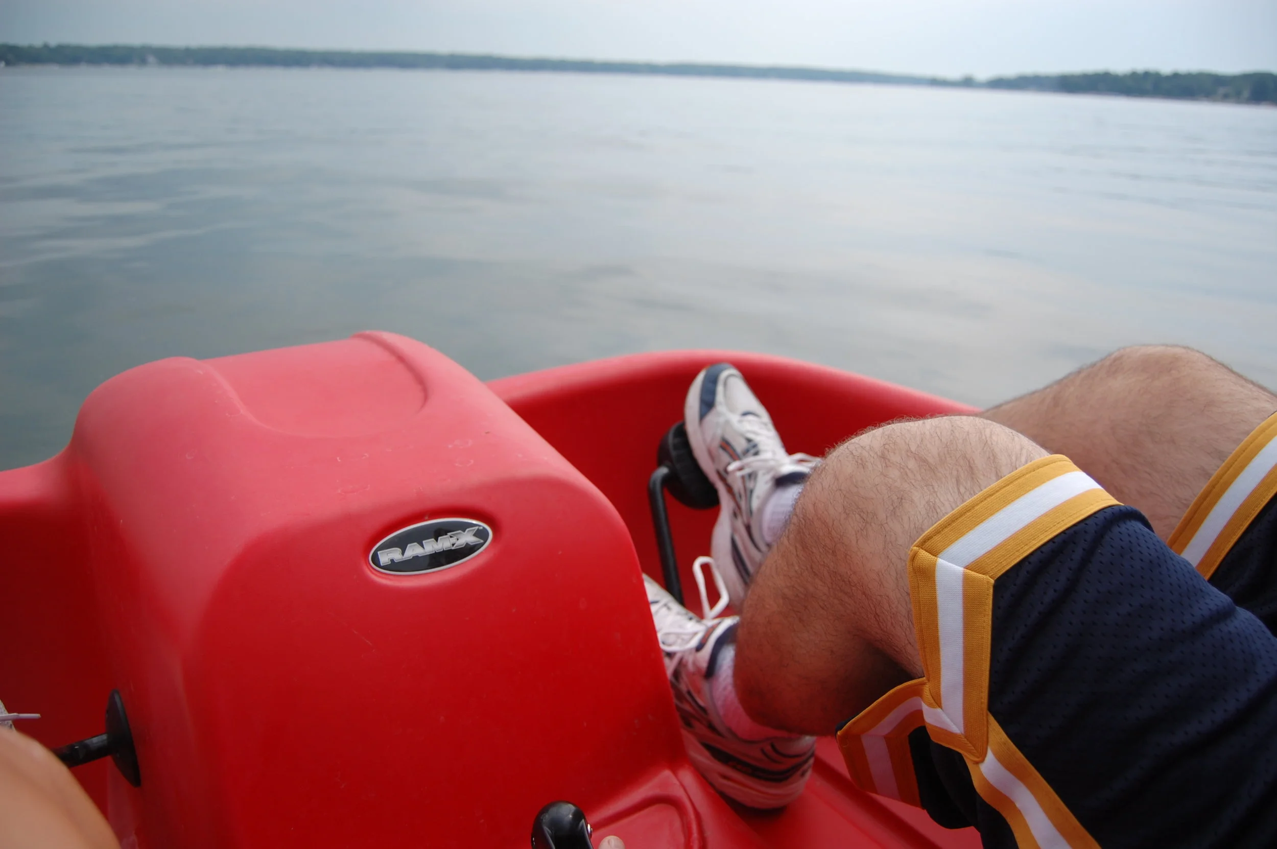 Pedal boated across a lake. 