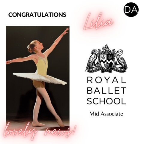 Huge congratulations to DA student Lila on gaining a place on The Royal Ballet School Mid Associate Programme! Such a wonderful achievement&mdash;well done, Lila, we&rsquo;re so proud of you 🫶
