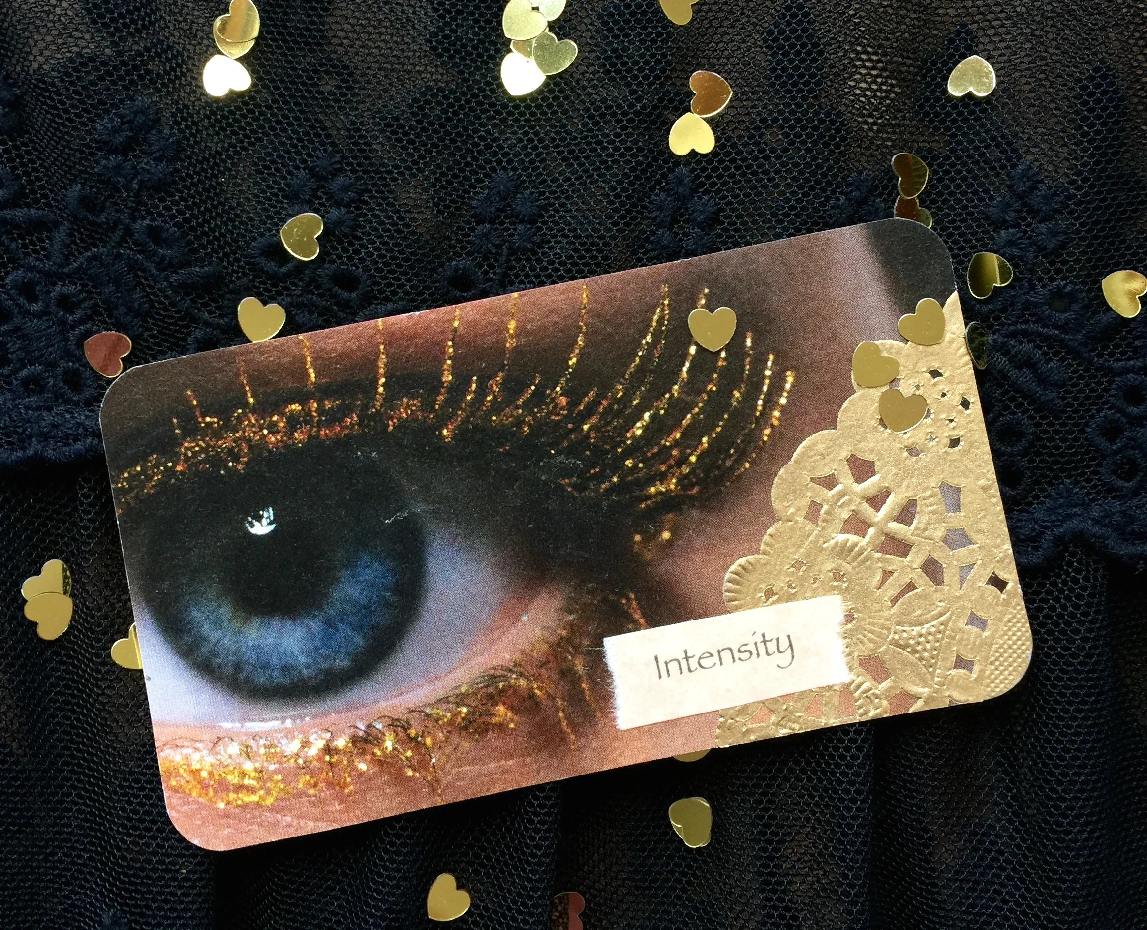 {Intensity} The solstice seasons are the extremes. This card is about how we engage with all the energy that is always swirling around us. We can push and struggle against the intensity, or we can expand and contract along with the cycles of ebb and flow. Much of this card's wisdom comes from knowing our own strengths and limitations. It asks us to protect our sacred edges and understand when it is time for us to lean in and time for us to pull back. This card is our wisest gauge, as well as our precious pressure release valve when we are really feeling the heat. The reminder is that we have more control than we believe. Sometimes we need to dial things down, and other times we have the energy to turn to turn things up.