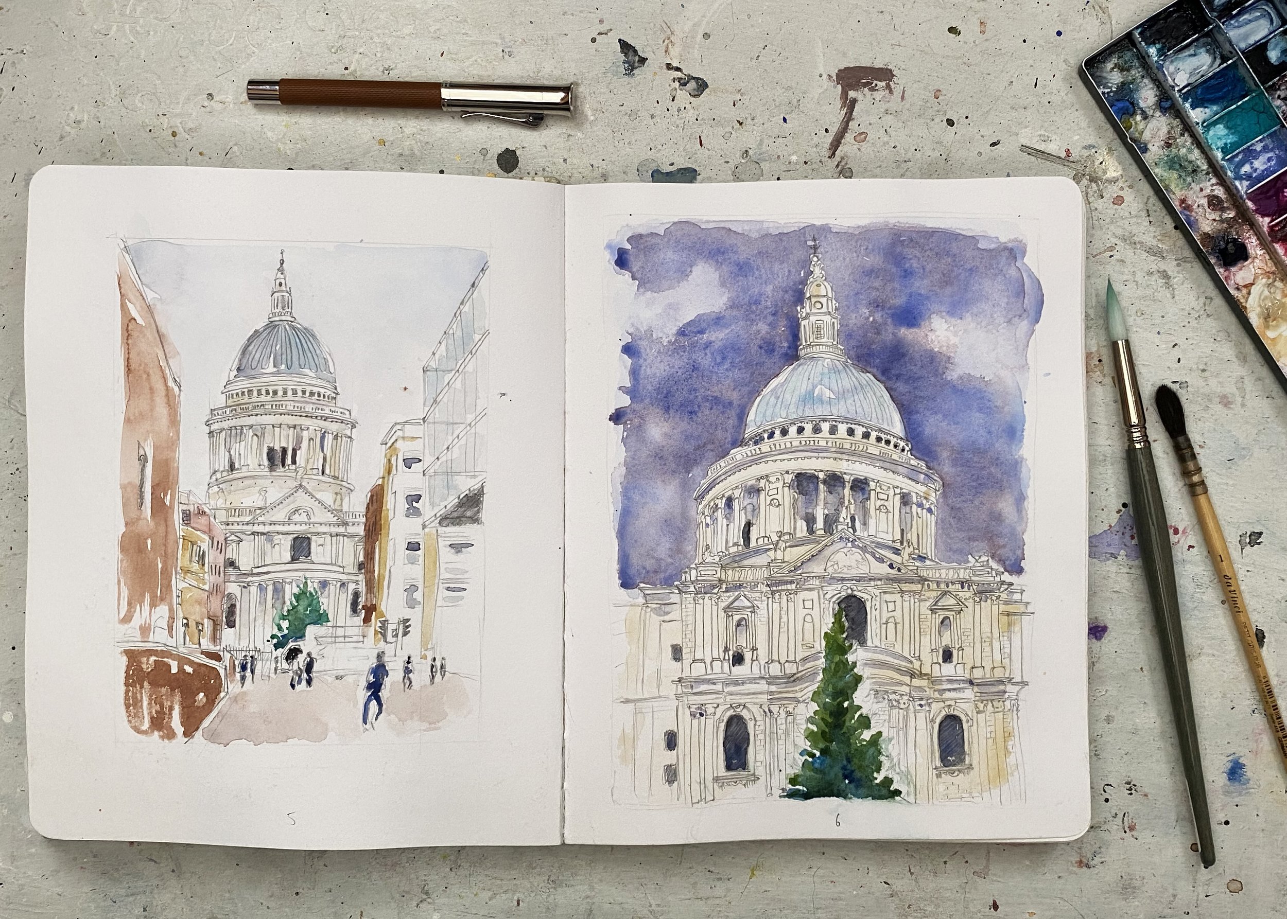 Armchair travel sketchbook Galia Alena