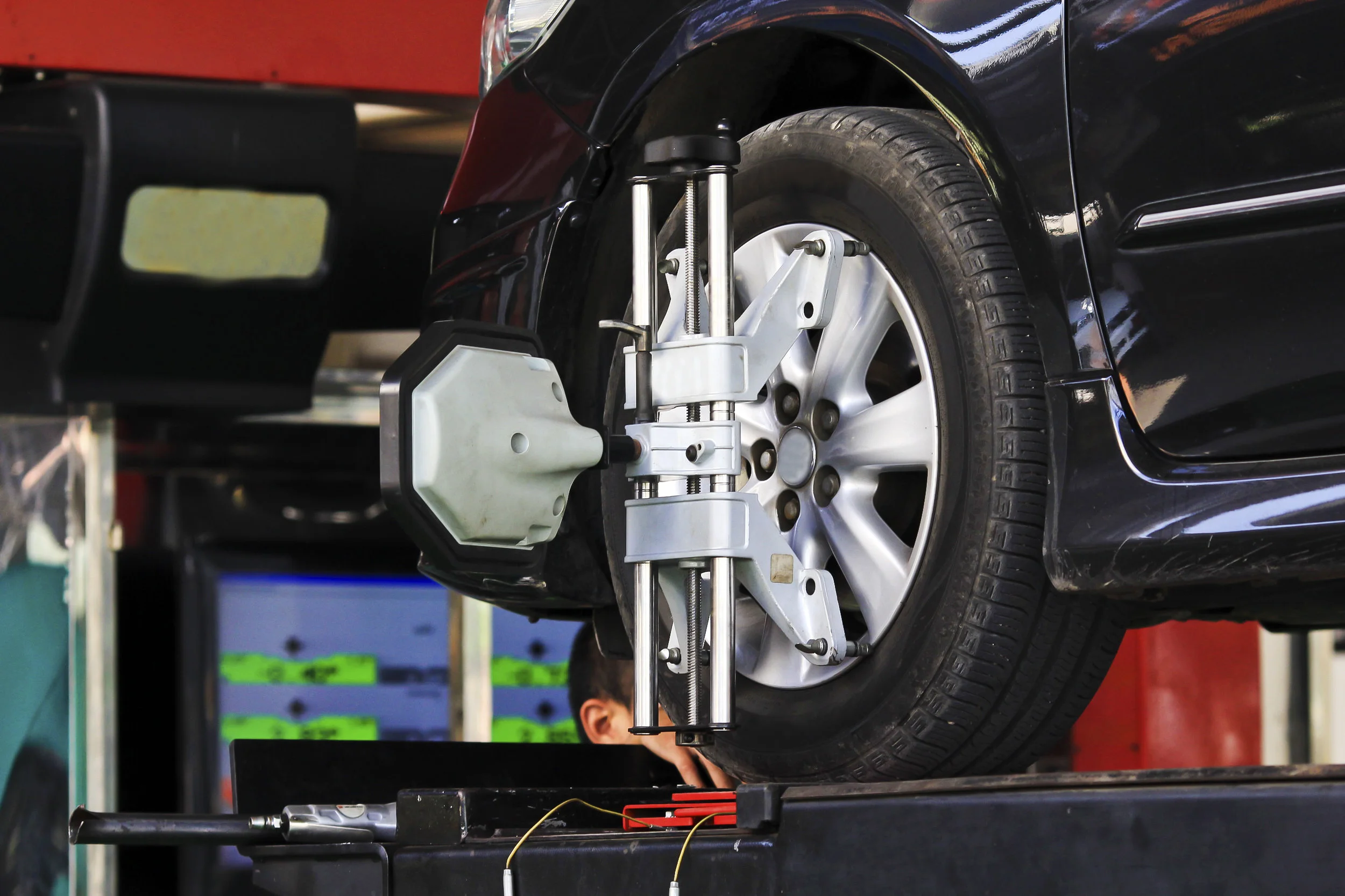Alignment - Your vehicle has several components that fatigue over time or are disturbed by potholes and other bumps on the road. When these components slightly shift, it will affect the alignment angles of your vehicle which can wear out your tires prematurely or cause your vehicle to pull. A sign that an alignment is most likely needed is when the steering wheel is off center when driving straight. Contact us and we would be more than happy to ensure that your vehicle is driving straight down the road and not prematurely wearing your tires. 