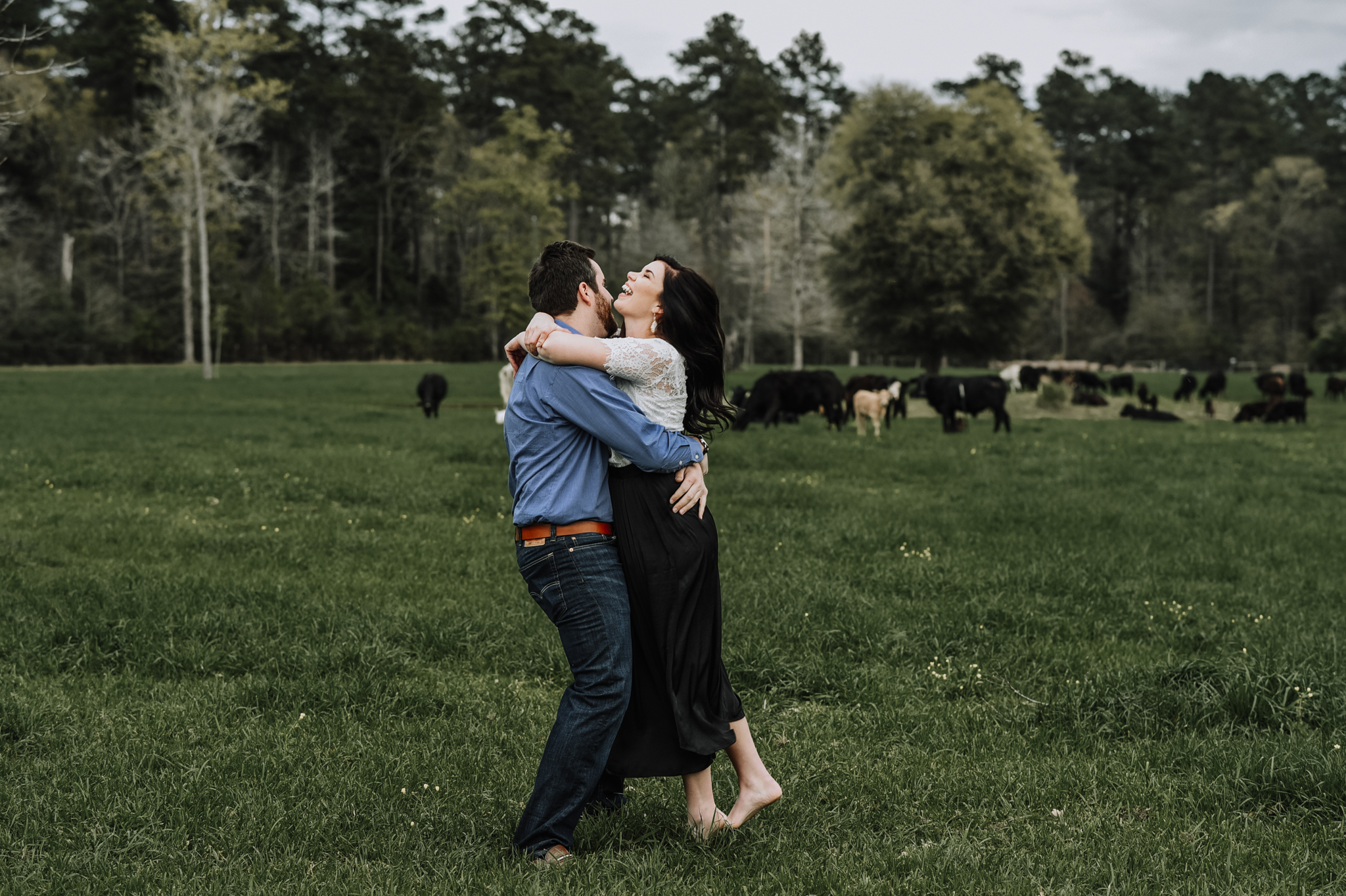 Engagement Session on Country Land in Clinton, Louisiana by Baton Rouge photographer Magnolia and Grace Photography