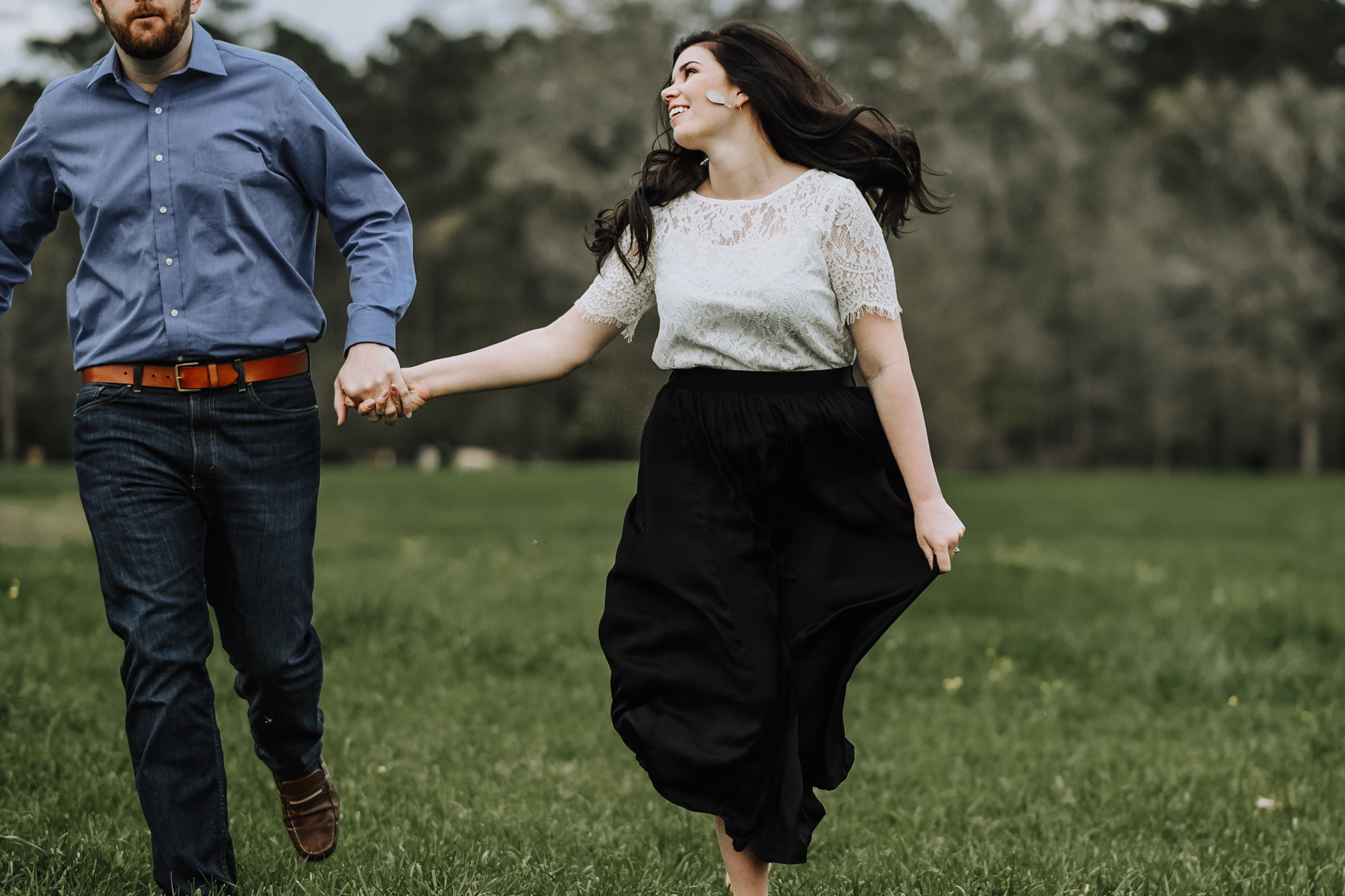 Engagement Session on Country Land in Clinton, Louisiana by Baton Rouge photographer Magnolia and Grace Photography