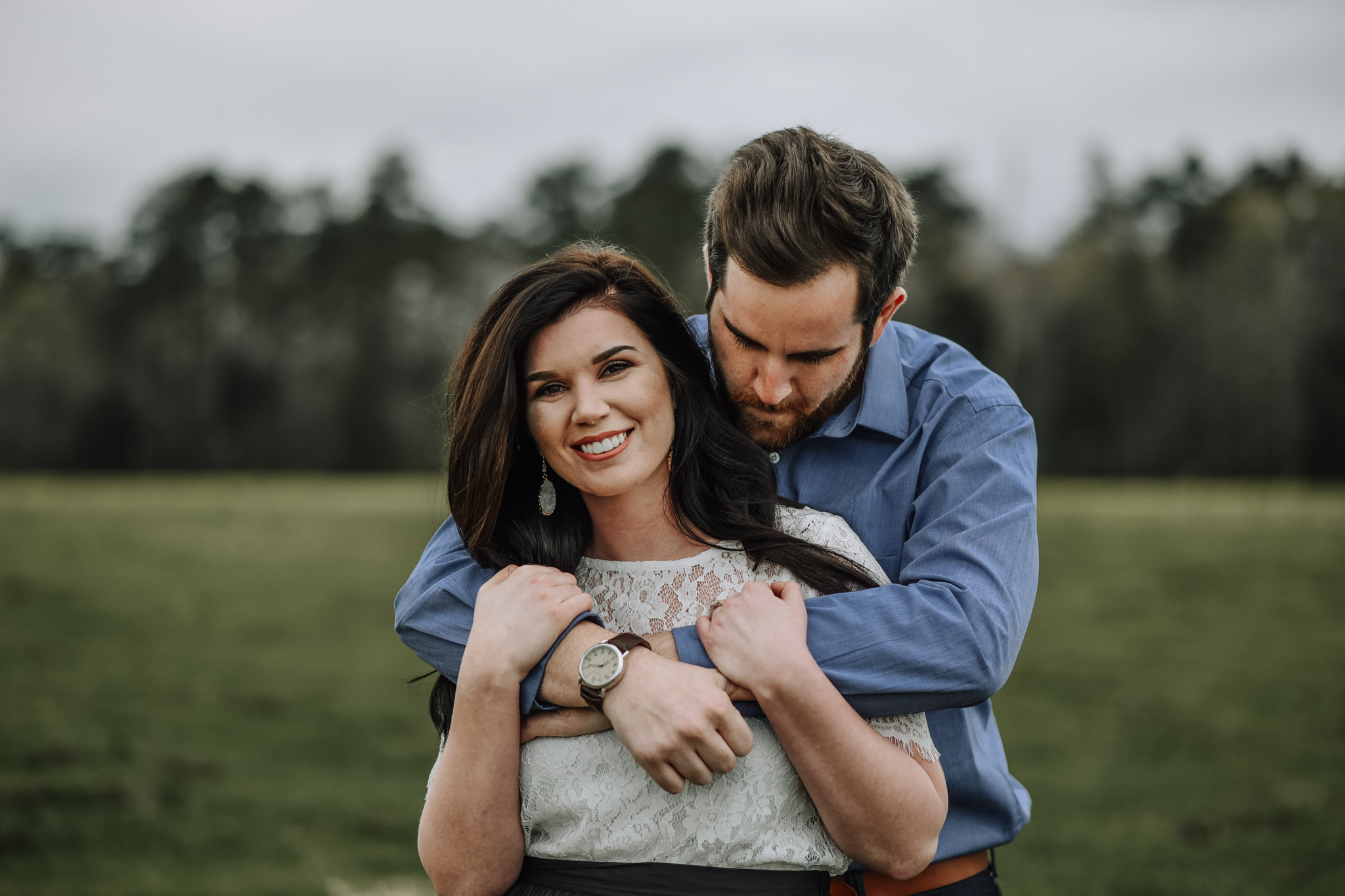 Engagement Session on Country Land in Clinton, Louisiana by Baton Rouge photographer Magnolia and Grace Photography