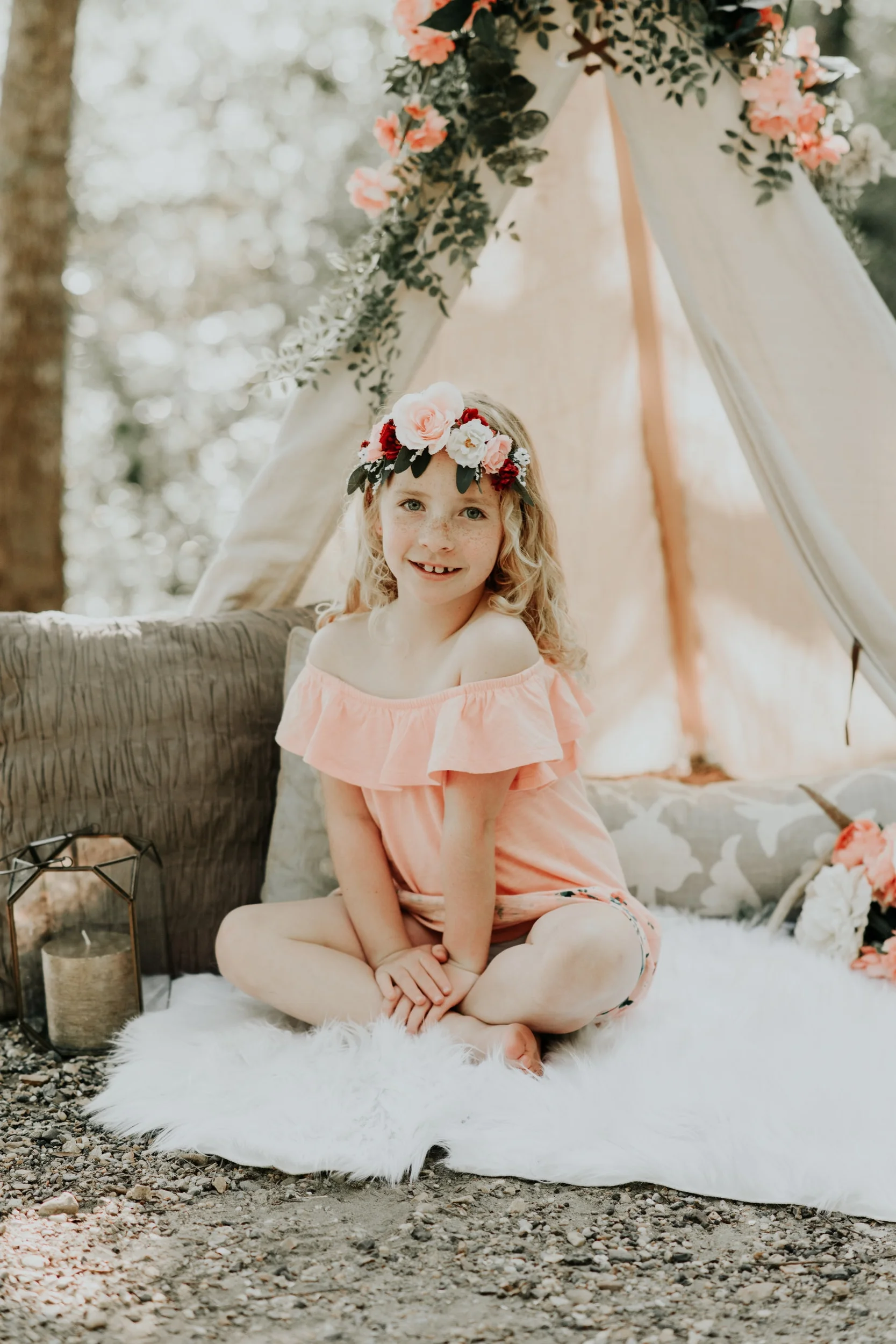 Mommy and Me Boho Styled Mini Session located in Clinton photographed by Magnolia and Grace Photography.