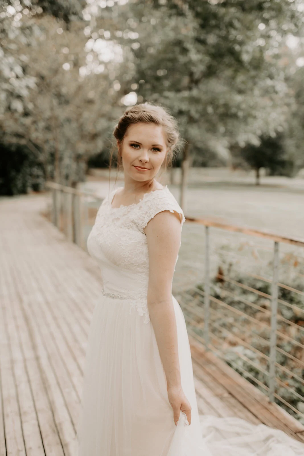 Beautiful, Simple Baton Rouge, Louisiana Bridal Session Pictures located at LSU Hilltop Arboretum Photographed by Magnolia and Grace Photography based out of Denham Springs, LA