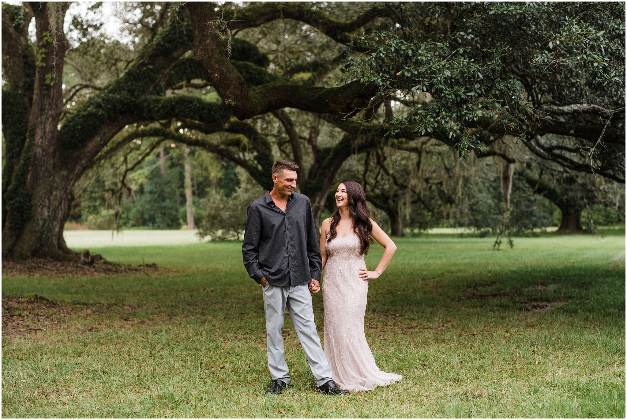 A Wedding Elopement under Oak Trees photographed by Taylor Hubbs Photography located in Baton Rouge, Louisiana. Taylor Hubbs Photography is a Lifestyle Family, Children, and Wedding Photographer that services southern Louisiana.