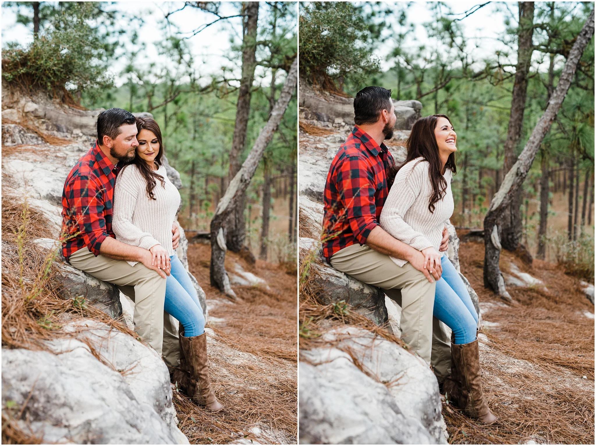A Fall Kisatchie Forest Engagement Session photographed by Taylor Hubbs Photography, located in Baton Rouge, Louisiana. A wedding and lifestyle family photographer.