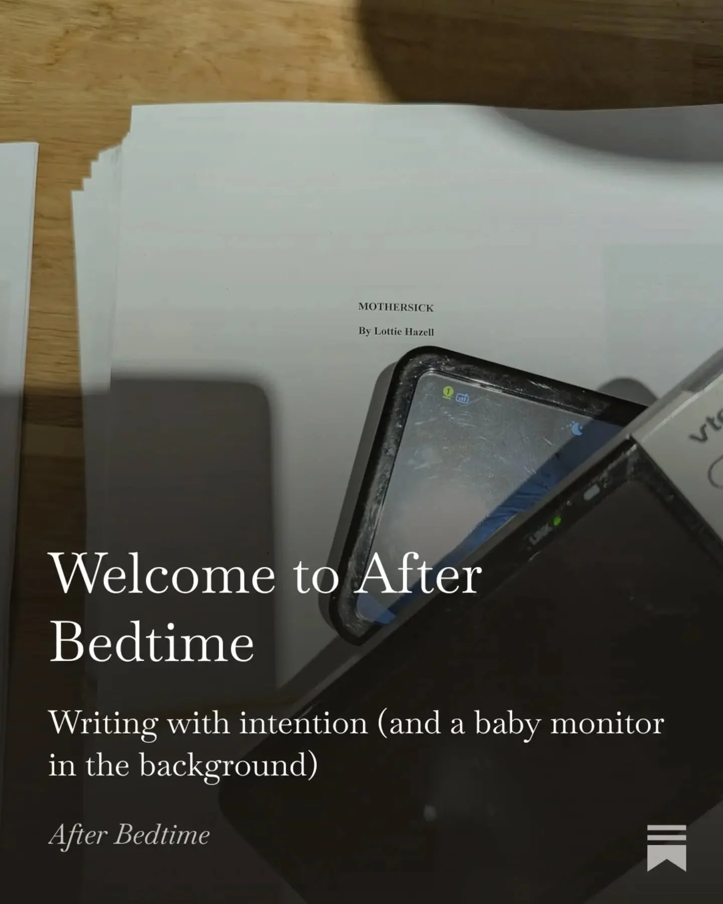 I started a substack. Through After Bedtime, I hope to share my experiences as a writer and mother; connect with fellow writers and readers; and carve out a space to record personal joys. Before books, before babies, I used to love to blog and scrapb