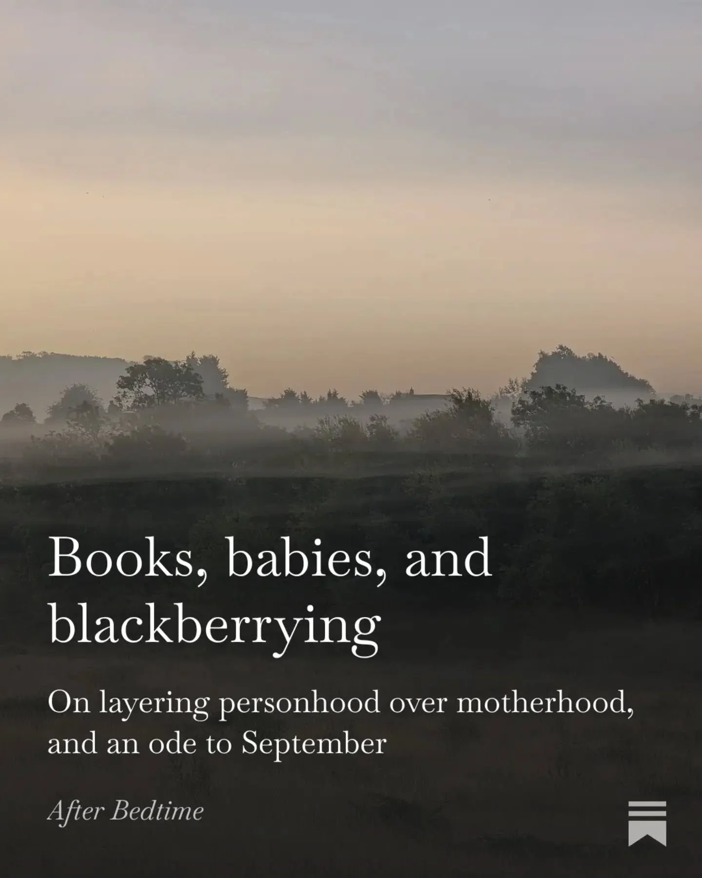 September, the month in which seasonal people bloom. Until i had children I so loved and was anchored by this pivotal month. I've written about the (hard) project of layering personhood over motherhood on Substack; the collision of the 'before and af
