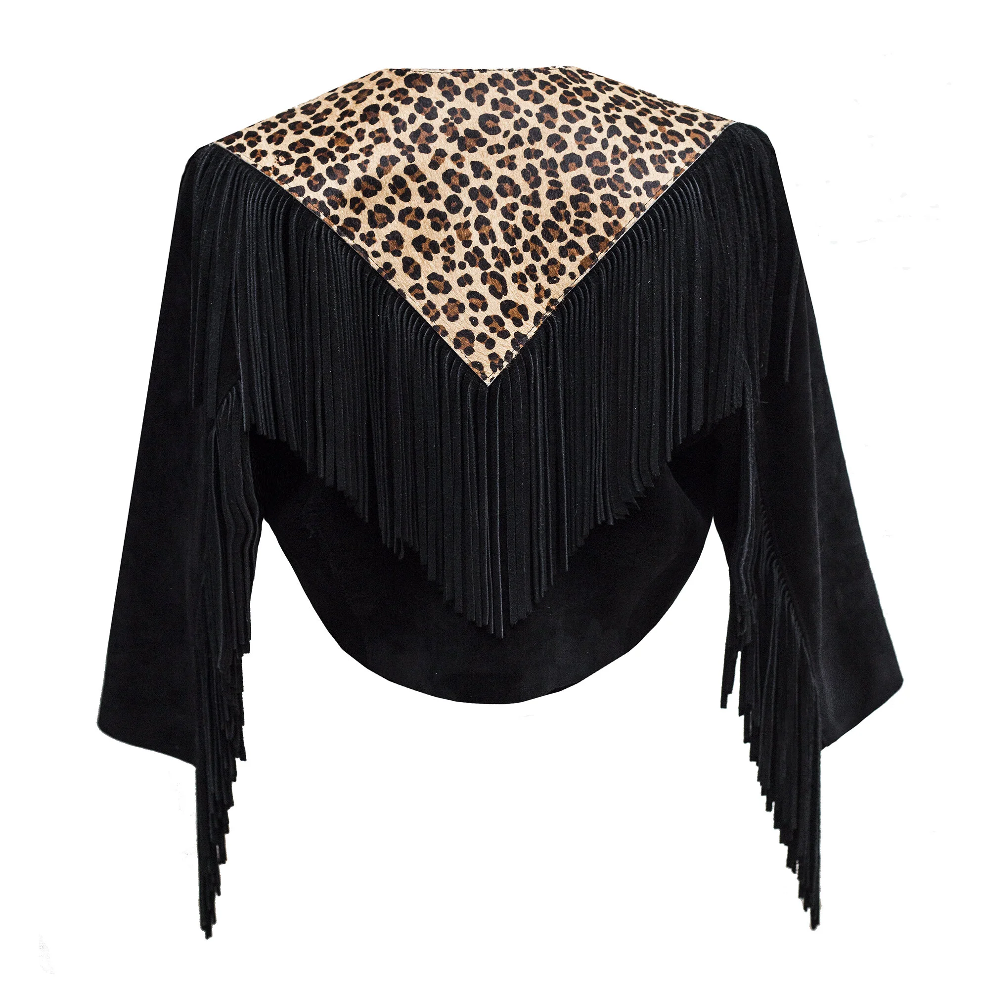 black suede tassel jacket