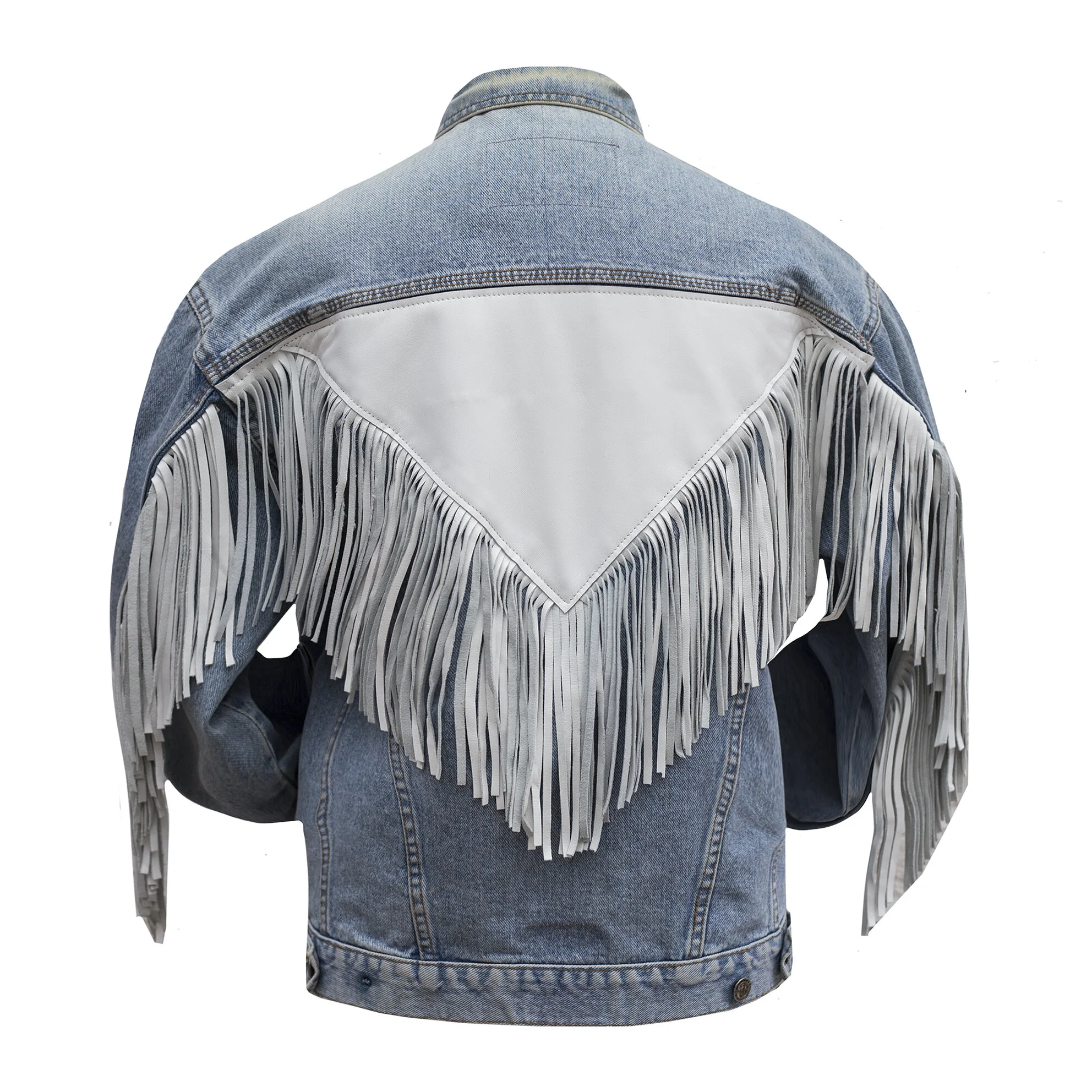 Design 4: White Tassel Denim Jacket 