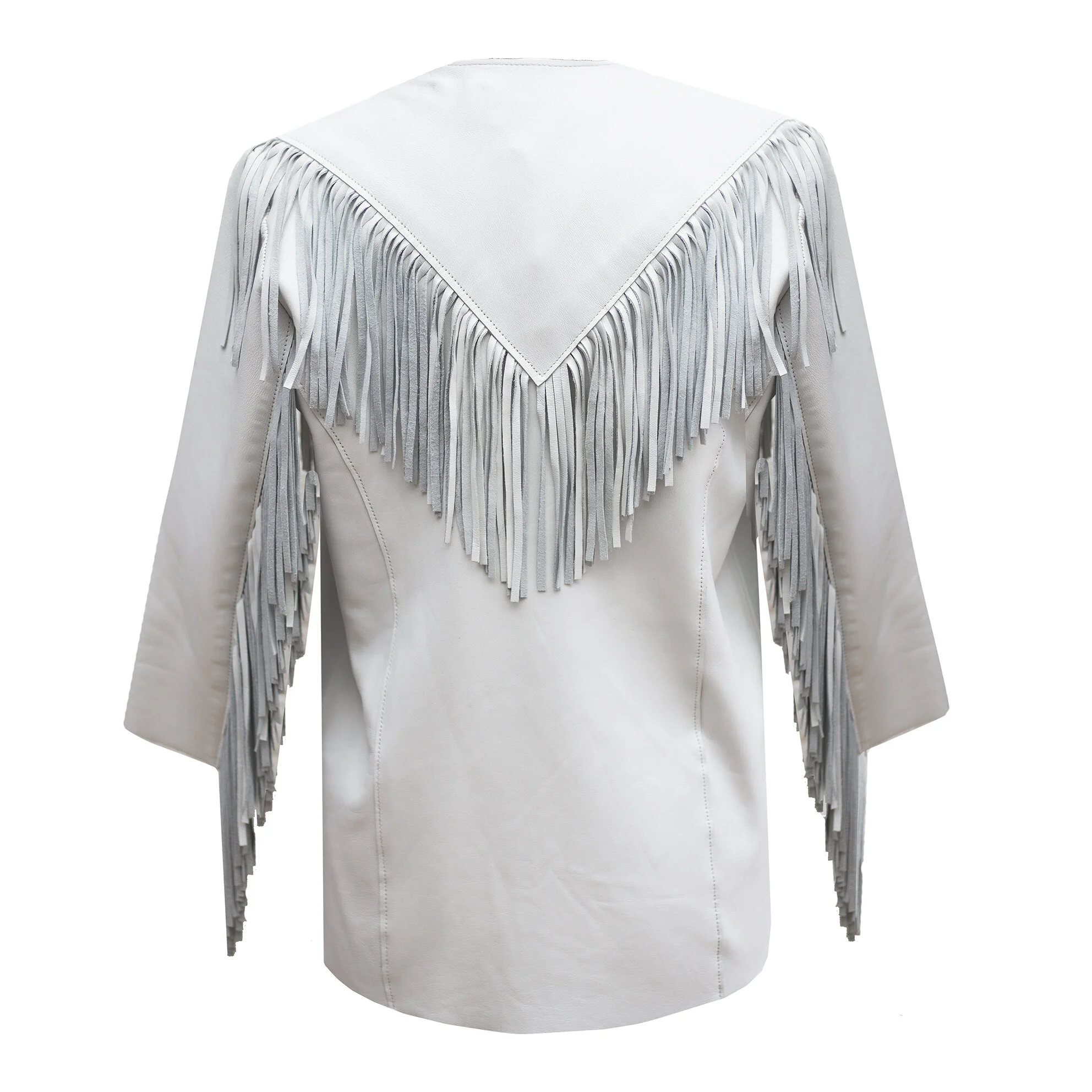 white tassel jacket