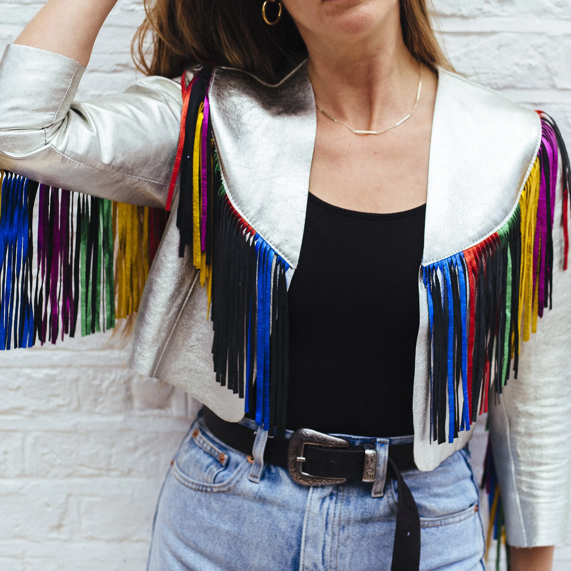 silver tassel jacket
