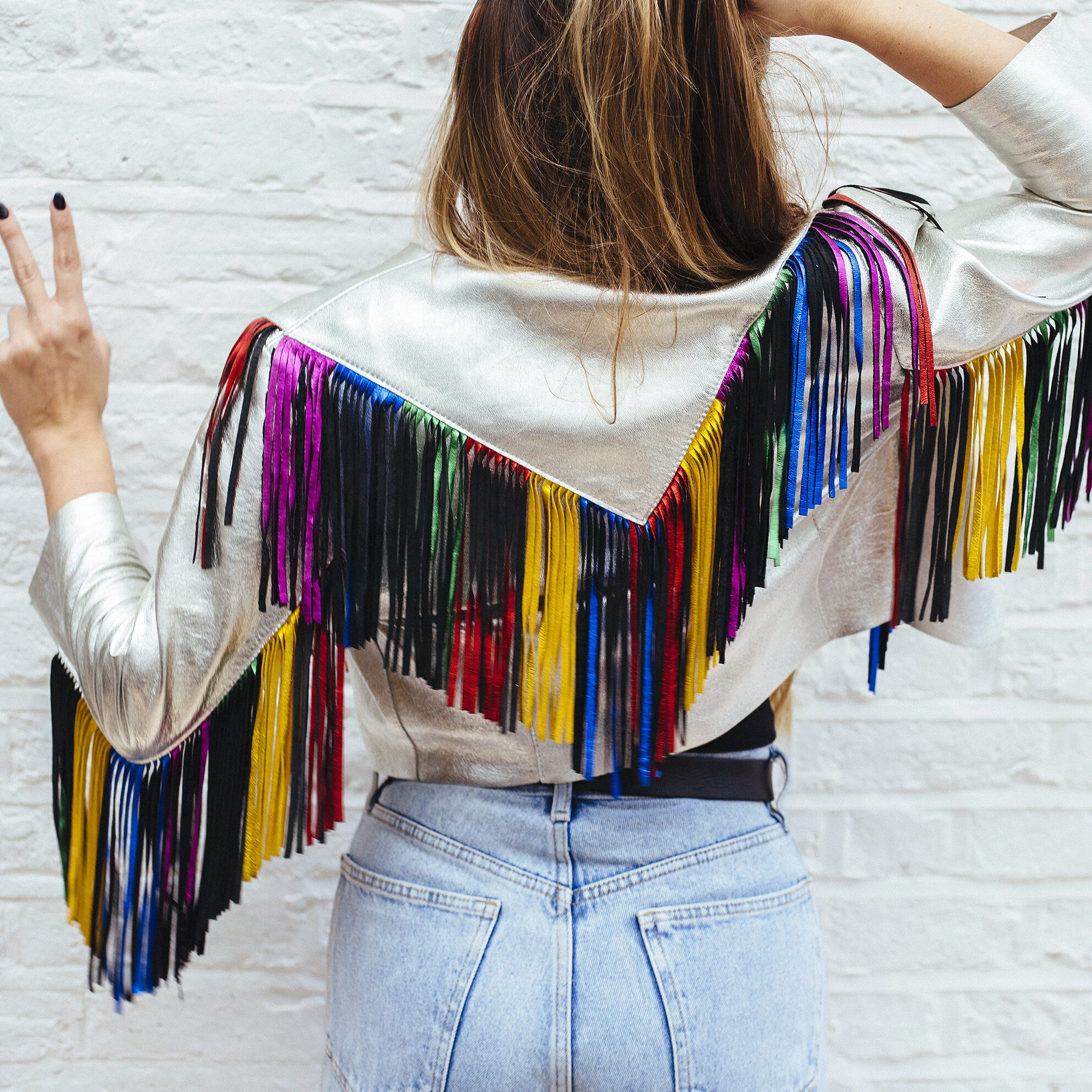 rainbow tassel jacket