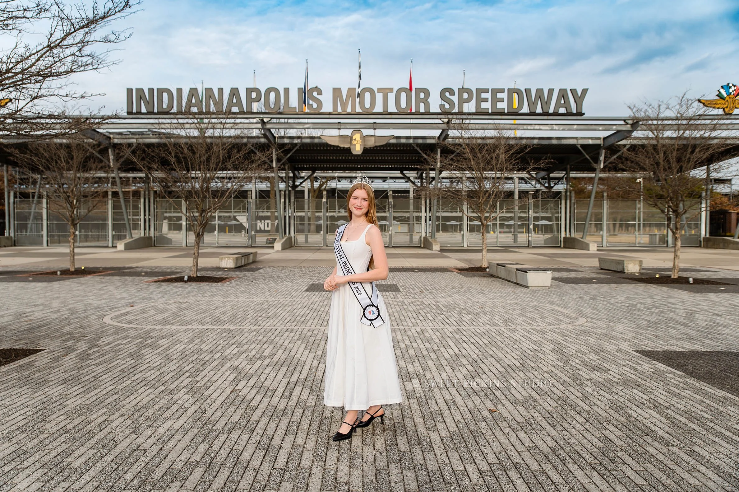 Speedway, Indiana Portrait Photography for Indy 500 Princess at Indianapolis Motor Speedway by Sweet Pickins Studio photographer Amanda Wilson ©