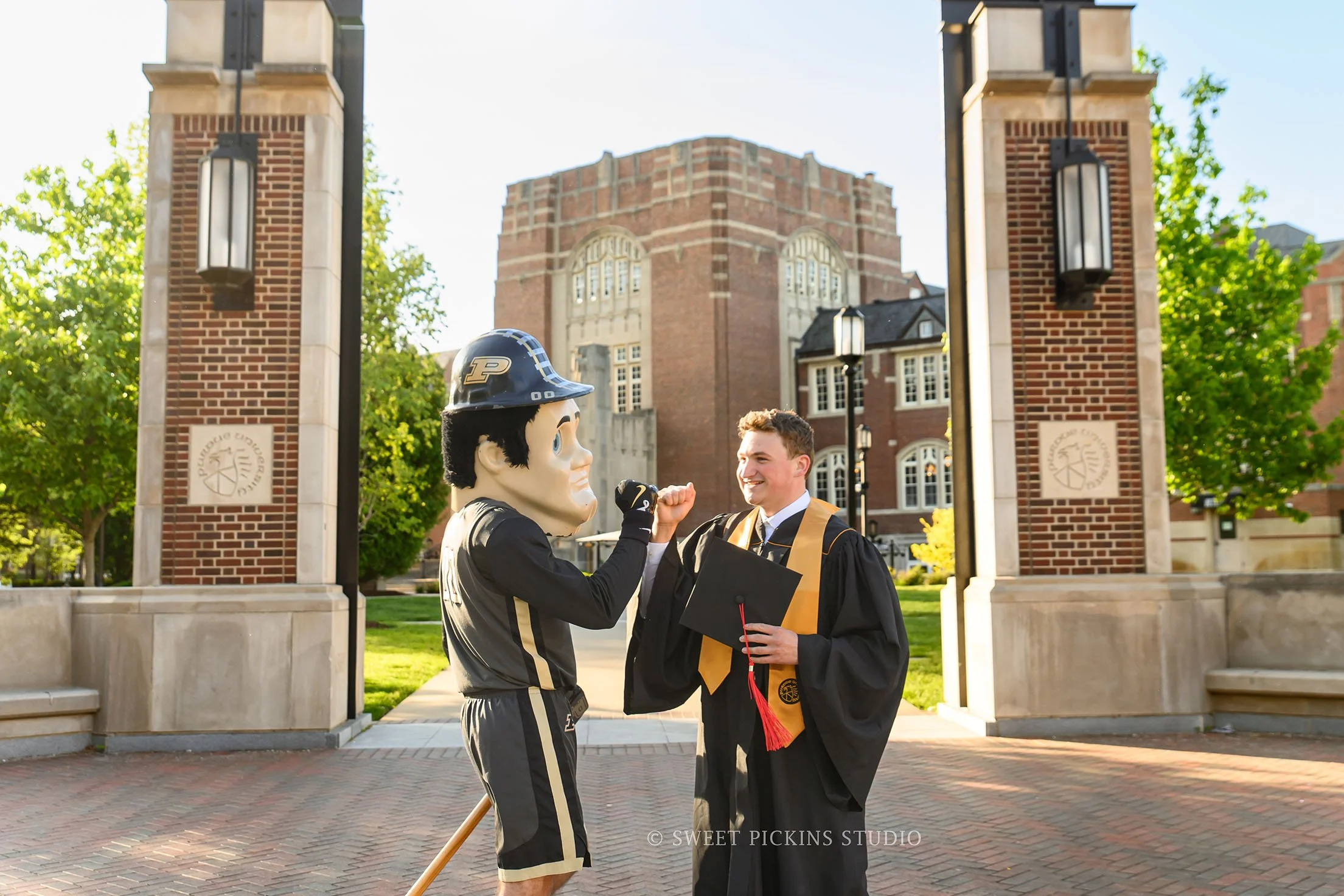 The Weavers | Purdue University Graduation Photography with Purdue Pete in West Lafayette, Indiana by Sweet Pickins Studio photographer Amanda Wilson ©