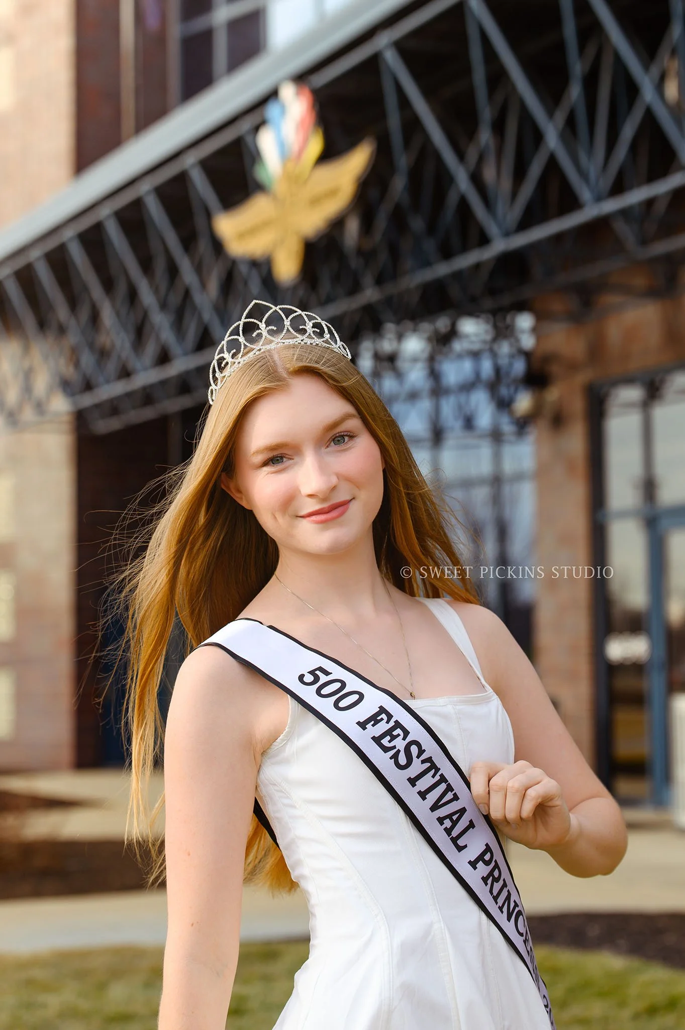 Speedway, Indiana Portrait Photography for Indy 500 Princess at Indianapolis Motor Speedway by Sweet Pickins Studio photographer Amanda Wilson ©