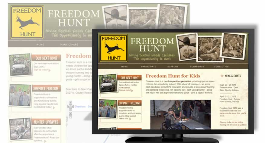 Freedom Hunt for Kids Website Design