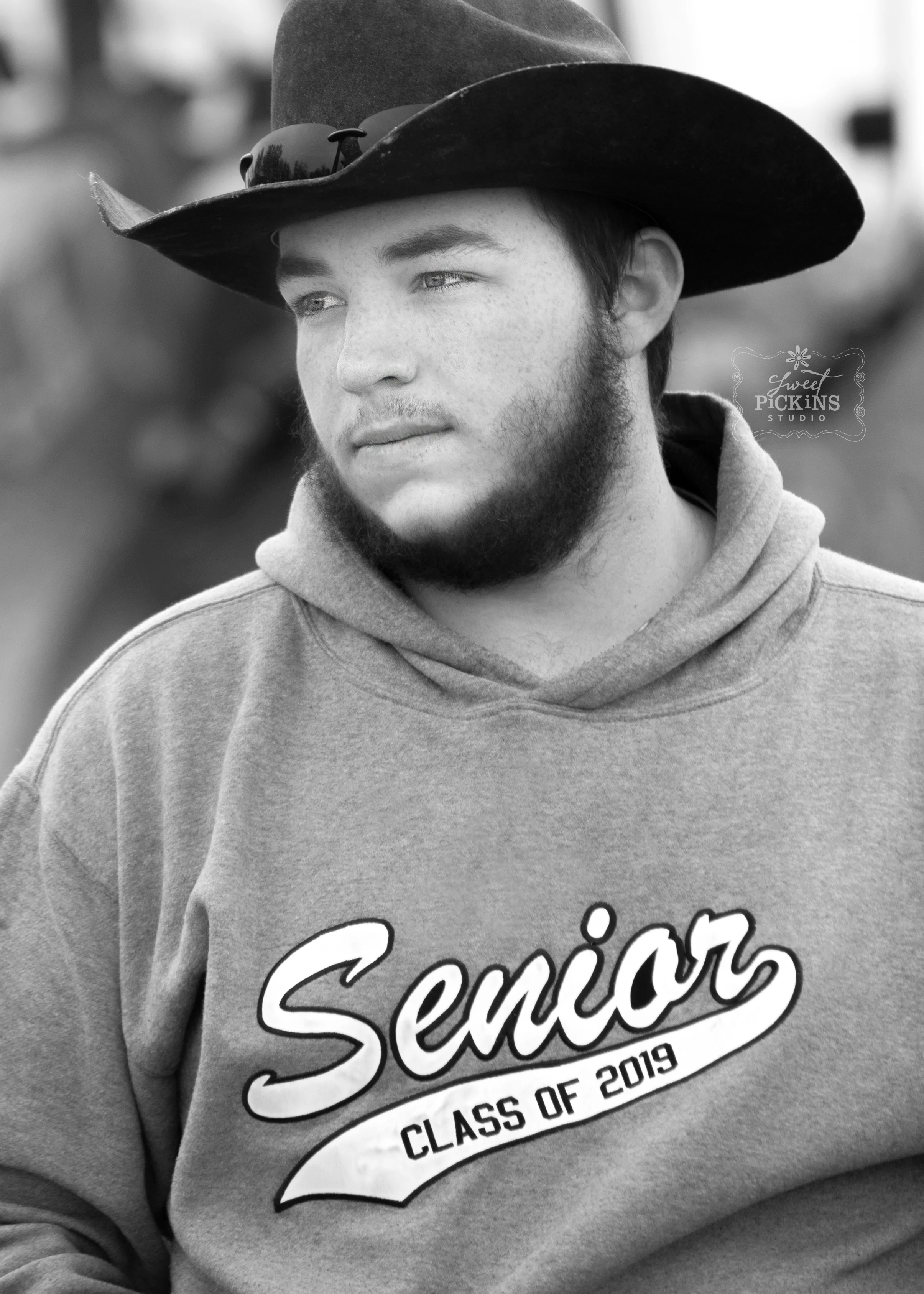 Rustic Black and White Senior Portrait on the Farm | Indiana Senior Photographer