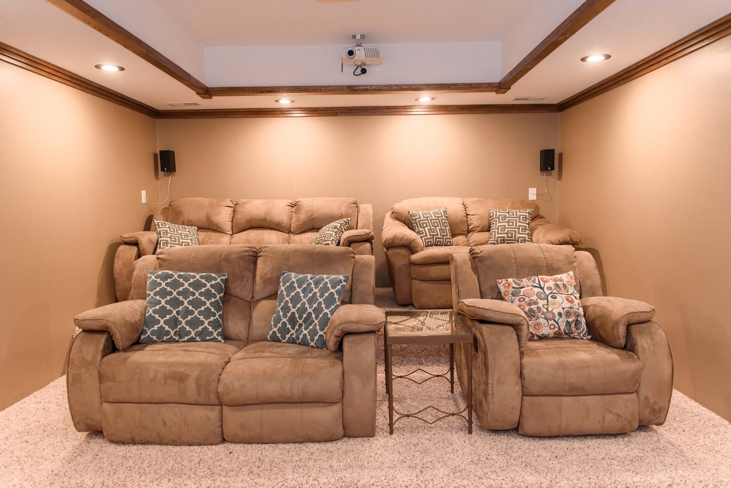Basement Theater Real Estate Photography