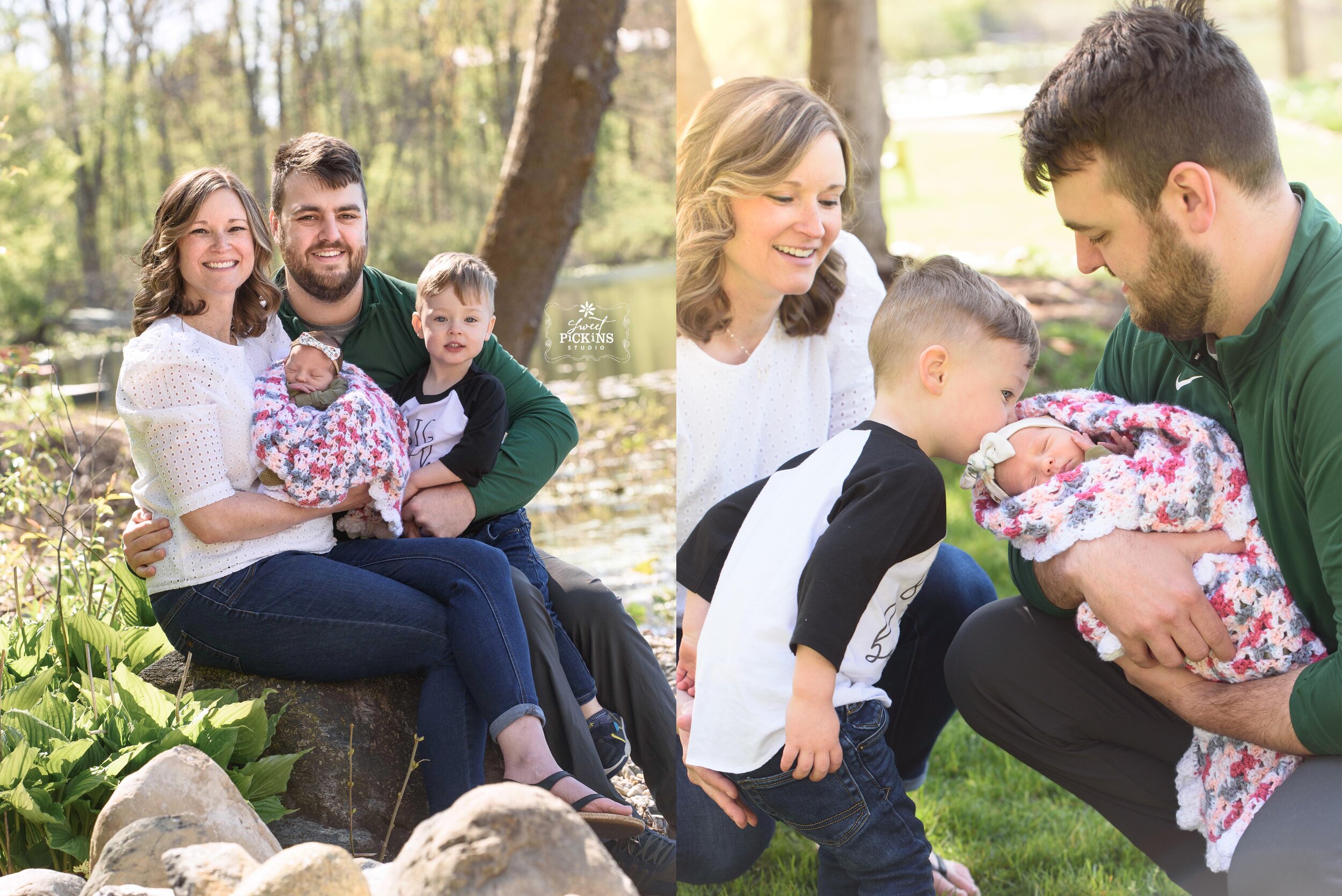 Newborn Family Photography in Spring