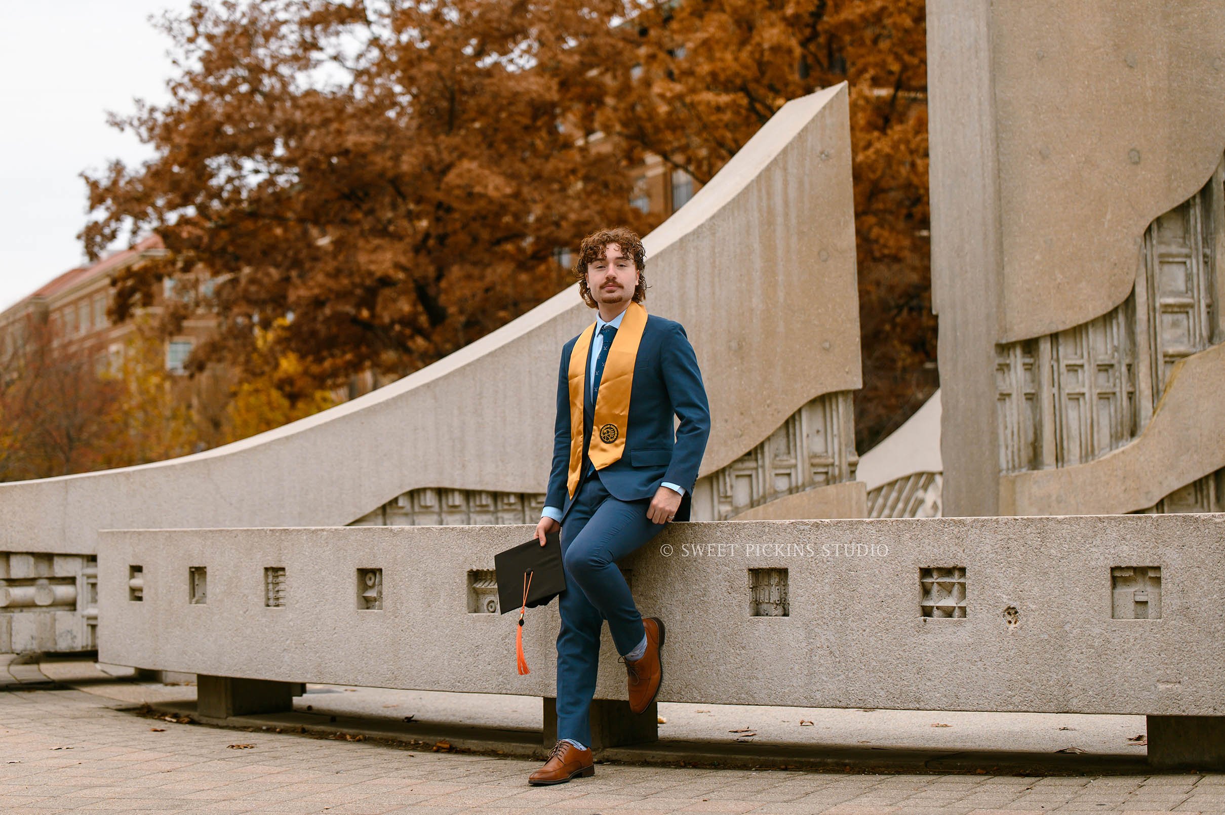 Porter | Purdue University Graduation Photography for Winter Commencement for class of 2025 Civil Engineering college grad by Sweet Pickins Studio photographer Amanda Wilson ©