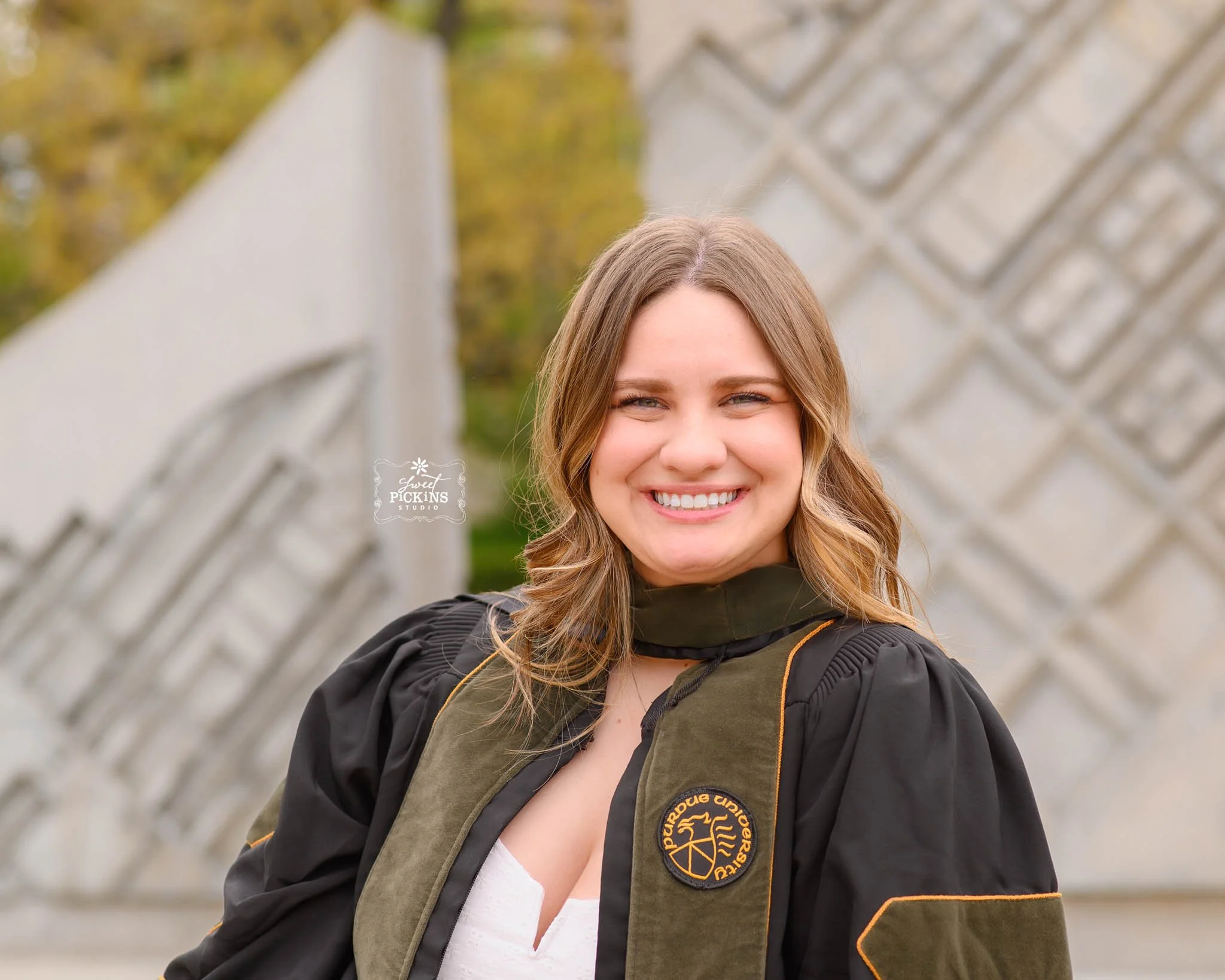 Autumn | Purdue Graduation Cap and Gown Photography in Spring — Sweet ...