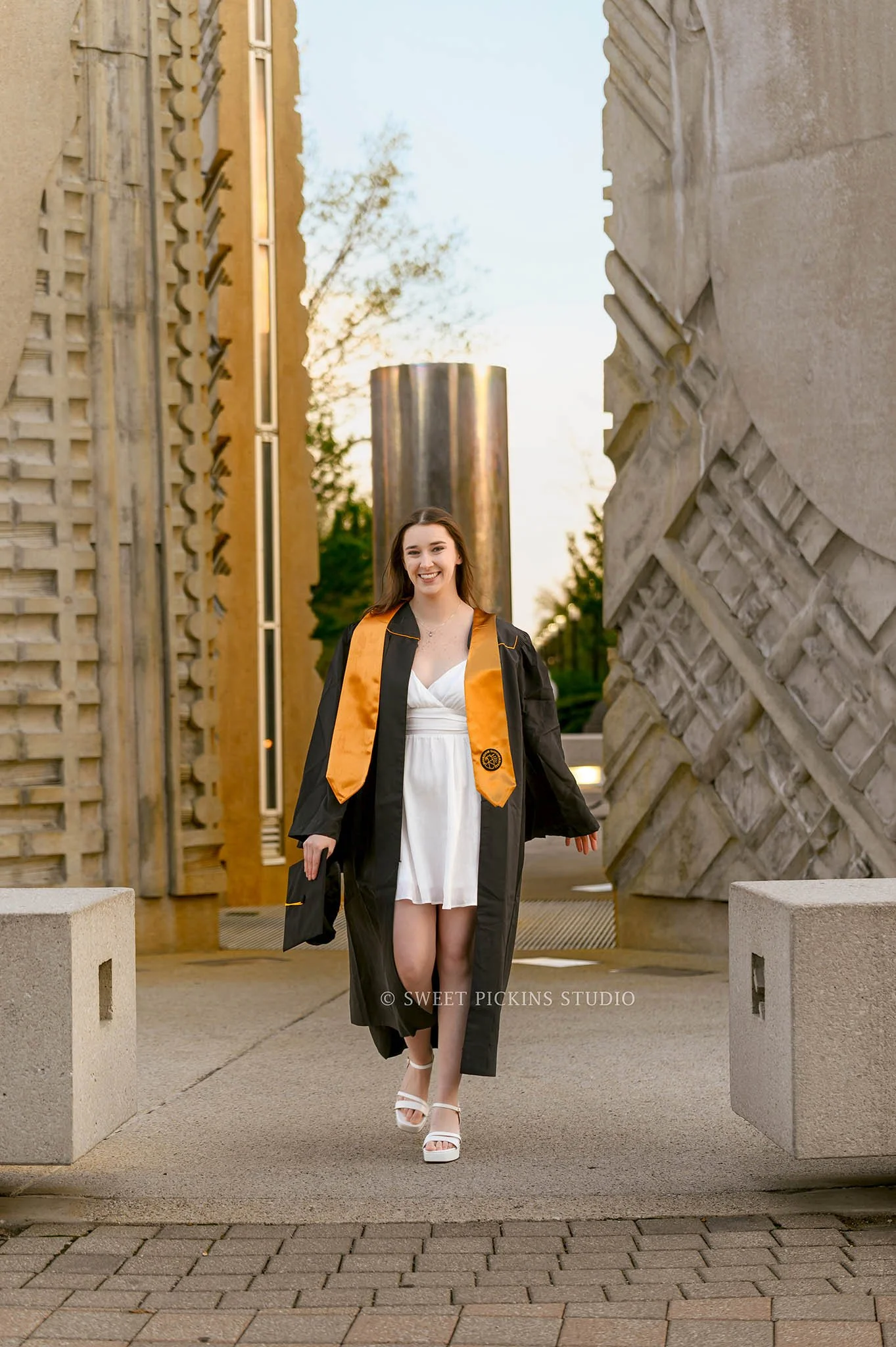 Emily | Purdue University Graduation Pictures in West Lafayette, Indiana in Spring by Sweet Pickins Studio senior photographer Amanda Wilson ©