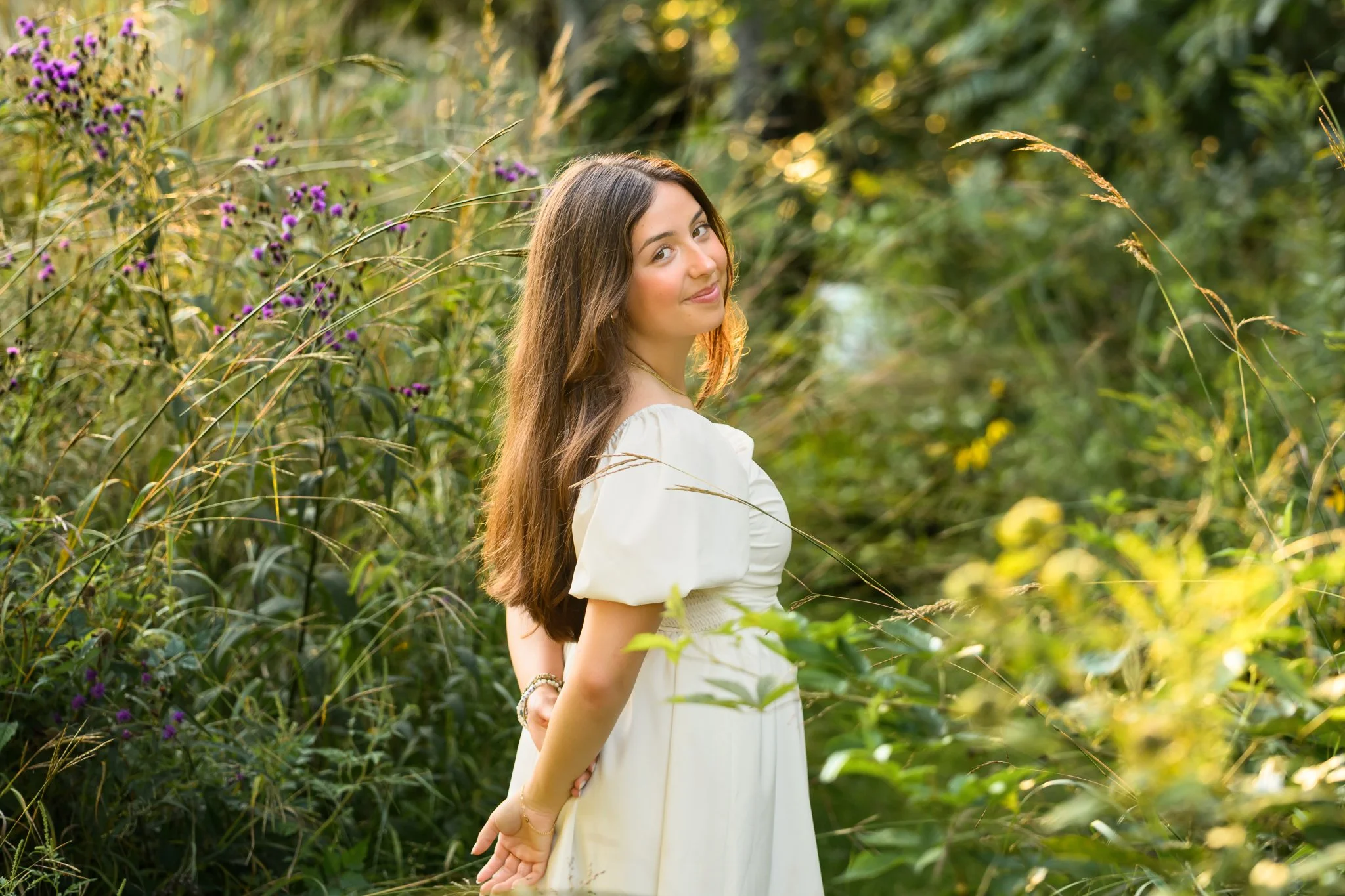 Maisie’s Lakeville, Indiana Senior Photography in Flower Field and Lake