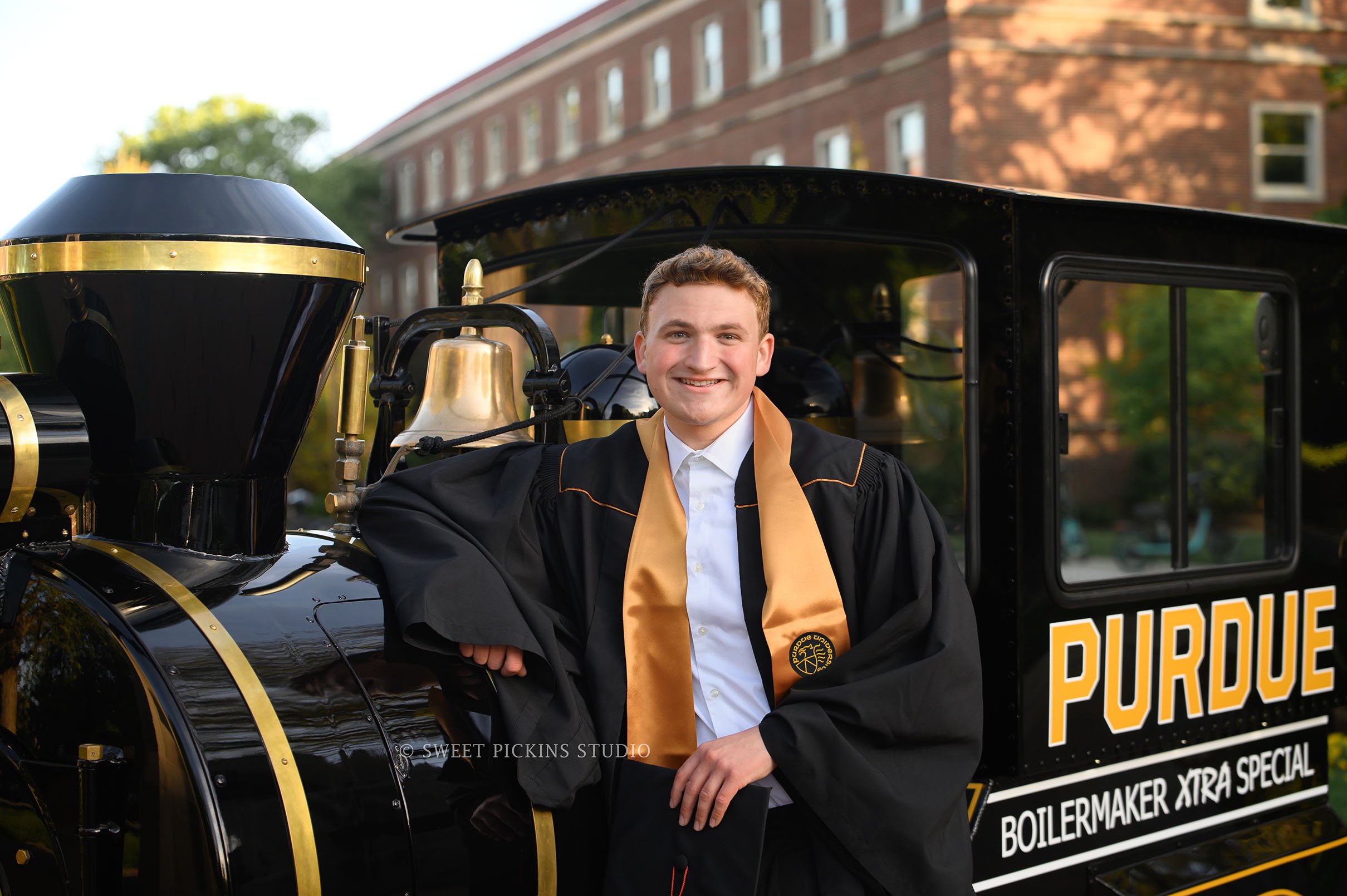 Purdue University Graduation Photography with Boilermaker Xtra Special in West Lafayette, Indiana by Sweet Pickins Studio photographer Amanda Wilson ©