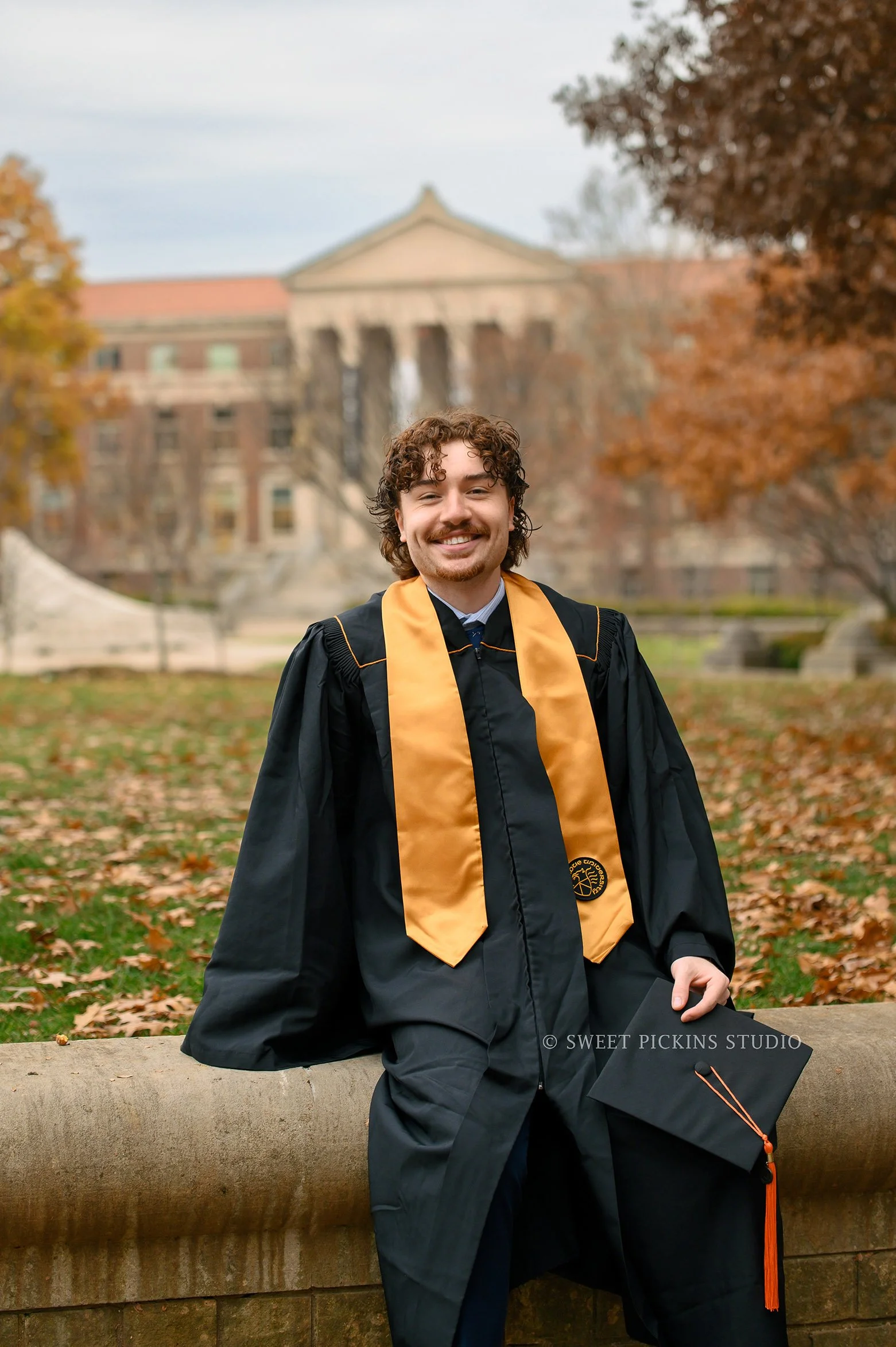 Porter | Purdue University Graduation Photography for Winter Commencement for class of 2025 Civil Engineering college grad by Sweet Pickins Studio photographer Amanda Wilson ©