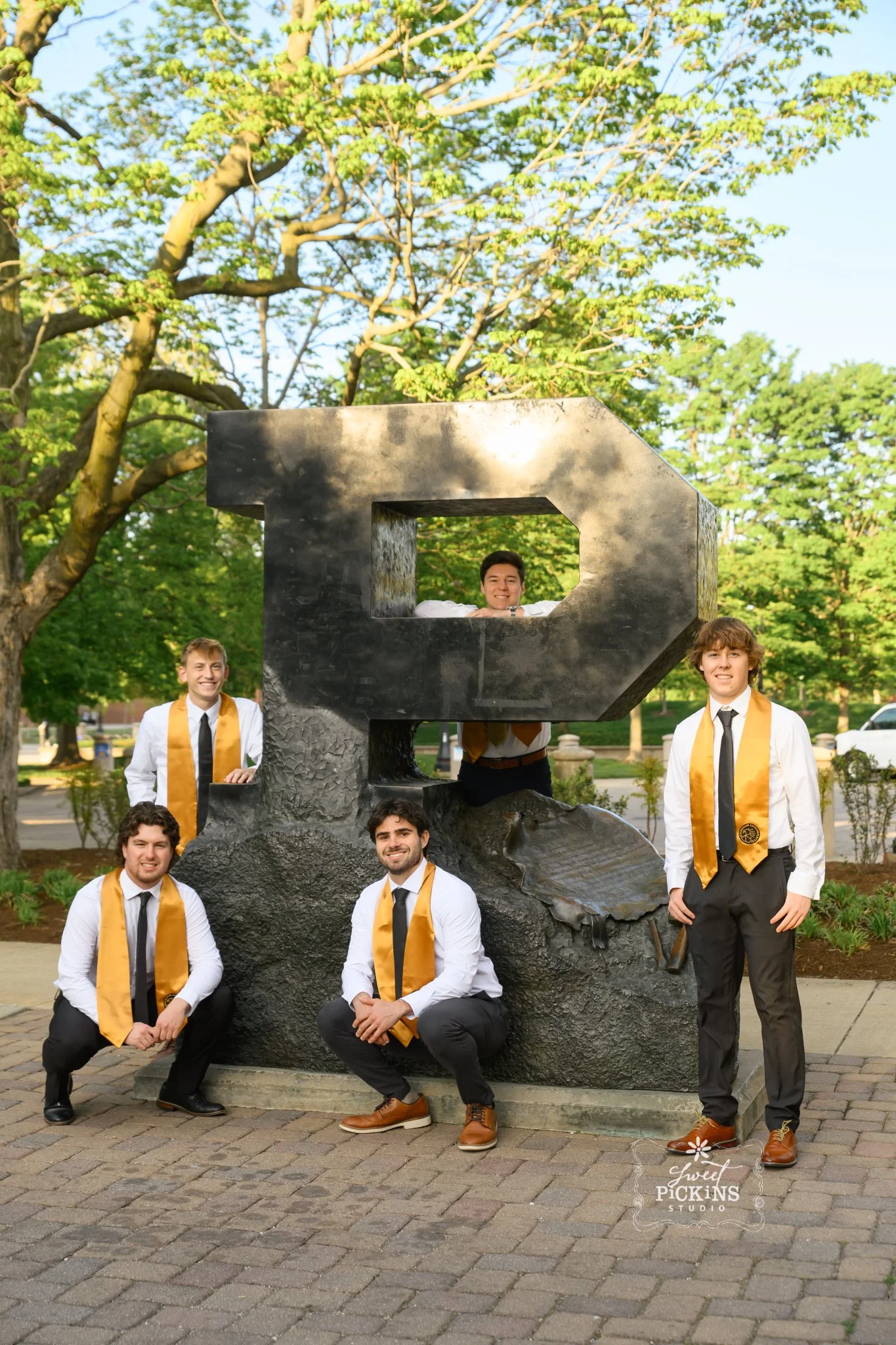 Purdue University Graduation Photography for Guys in Cap and Gown in West Lafayette by Sweet Pickins Studio senior photographer Amanda Wilson ©