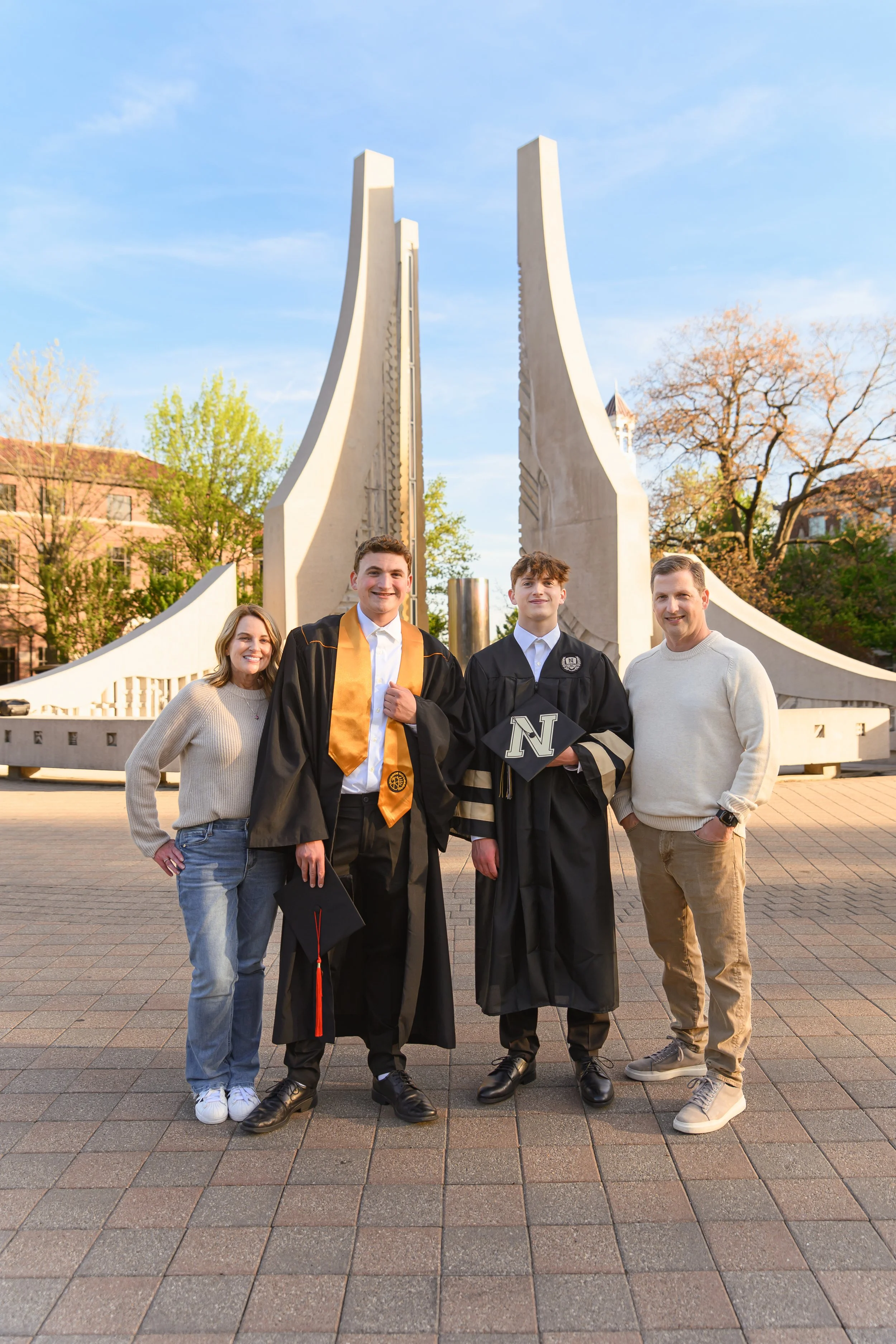 The Weavers | Purdue University West Lafayette Family Photography for Graduation at Fountain by Sweet Pickins Studio photographer Amanda Wilson ©