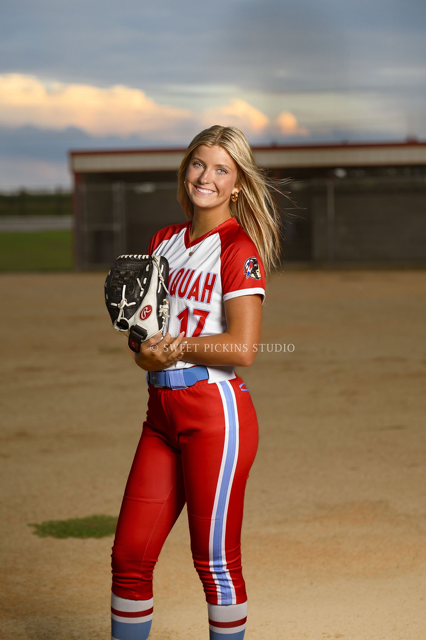 Indiana Sports Senior Photography for Maconaquah Softball senior girl athlete by Sweet Pickins Studio senior photographer Amanda Wilson ©