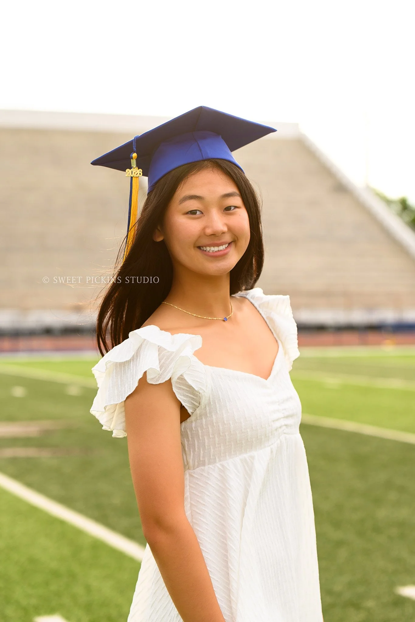 Holly and Taylor’s Carmel, Indiana Graduation Portrait Photography in Cap and Gown by Sweet Pickins Studio senior photographer Amanda Wilson ©