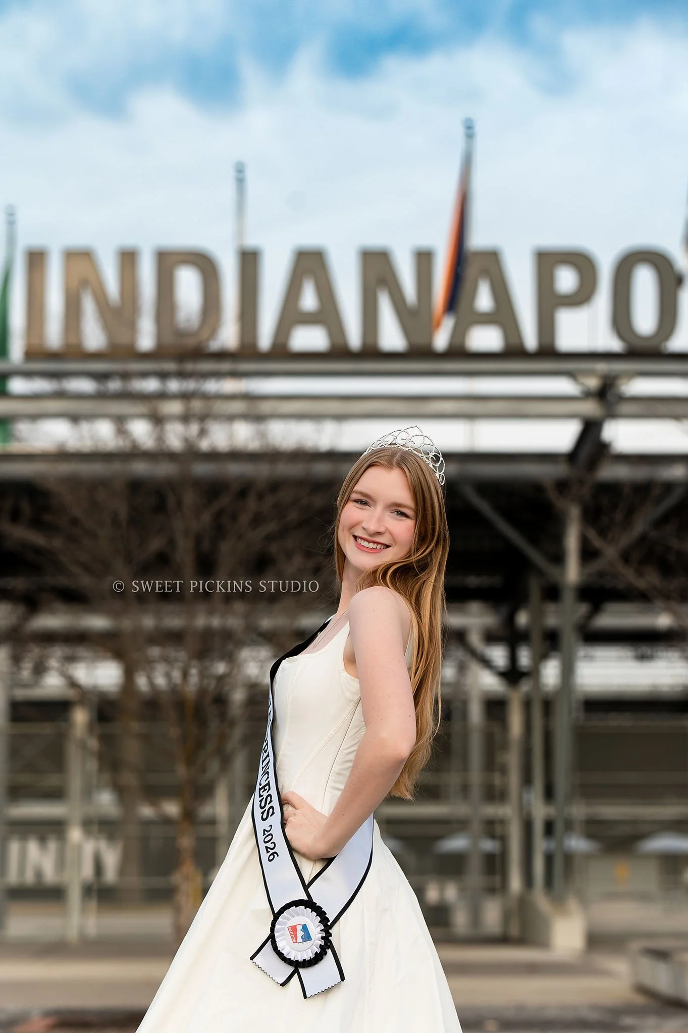 Speedway, Indiana Portrait Photography for Indy 500 Princess at IMS Racetrack by Sweet Pickins Studio photographer Amanda Wilson ©