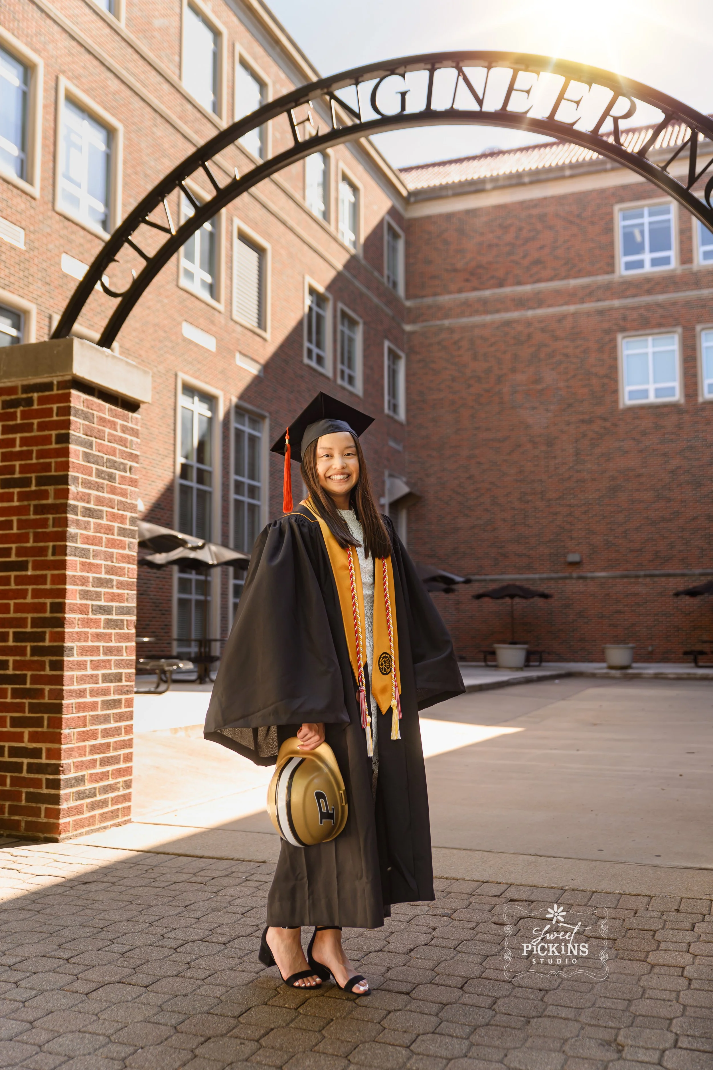 Ariane | Purdue Graduation Photography in West Lafayette, Indiana for Civil Engineering Graduate in Spring by Sweet Pickins Studio senior photographer Amanda Wilson ©