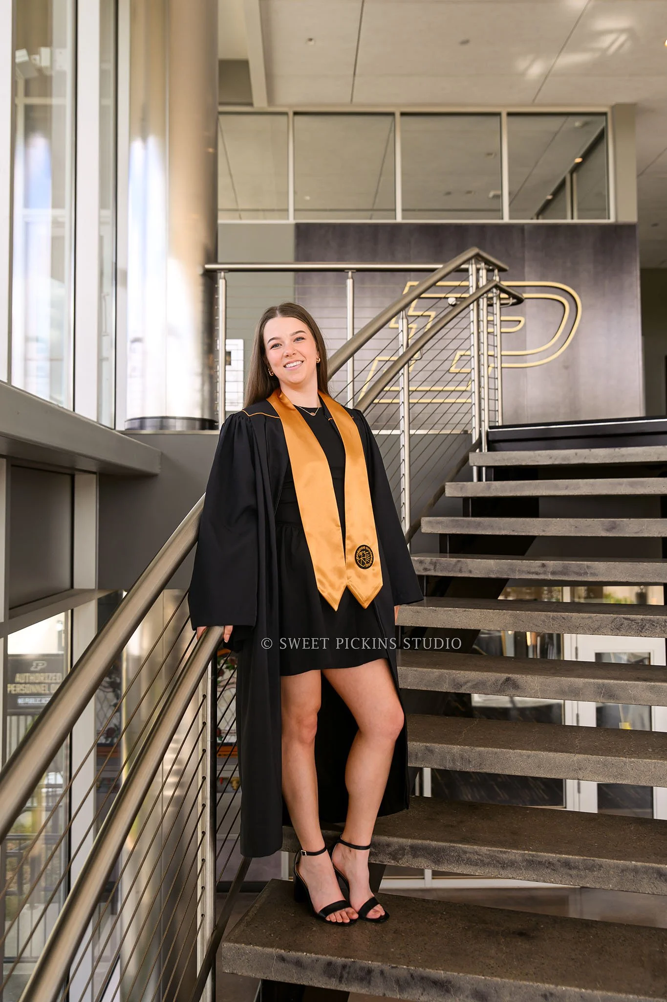 Ashelyn’s Purdue Graduation Portrait Photography for Sports Nutrition at Student Athlete center in West Lafayette, Indiana by Sweet Pickins Studio senior photographer Amanda Wilson © 2026