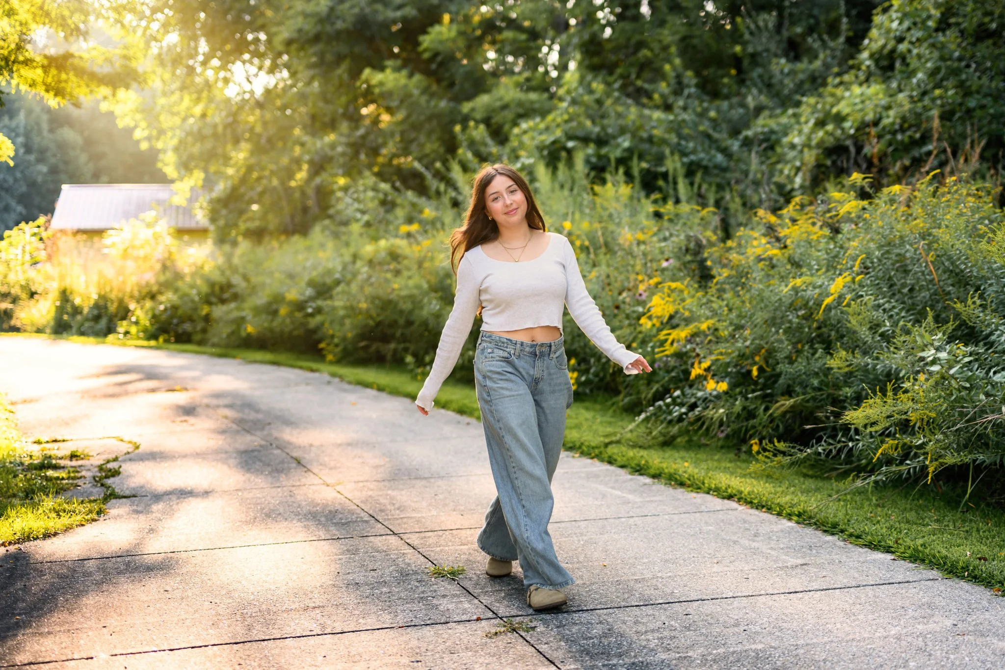 Maisie | Lakeville, Indiana Nature Senior Photography for Madison East High School class of 2027 senior by Peru Indiana senior photographer Amanda Wilson © Sweet Pickins Studio