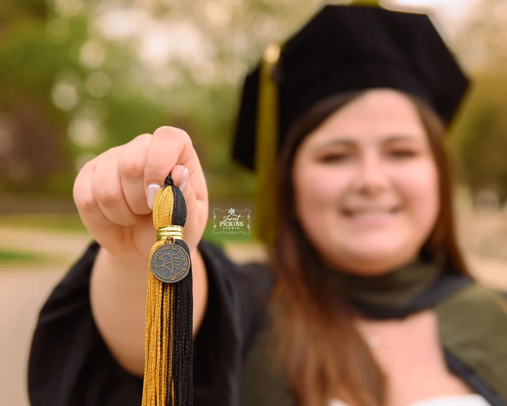 Katelyn | Purdue Graduation Cap and Gown Photography in Spring — Sweet ...