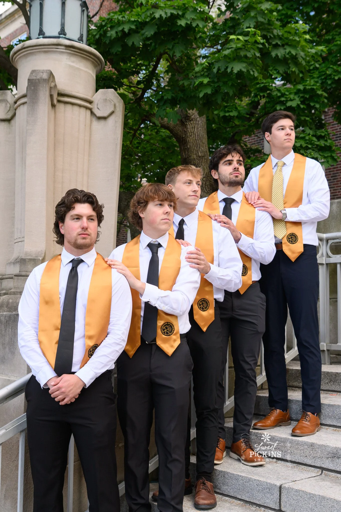 Purdue University Graduation Photography for Guys in Cap and Gown in West Lafayette by Sweet Pickins Studio senior photographer Amanda Wilson ©