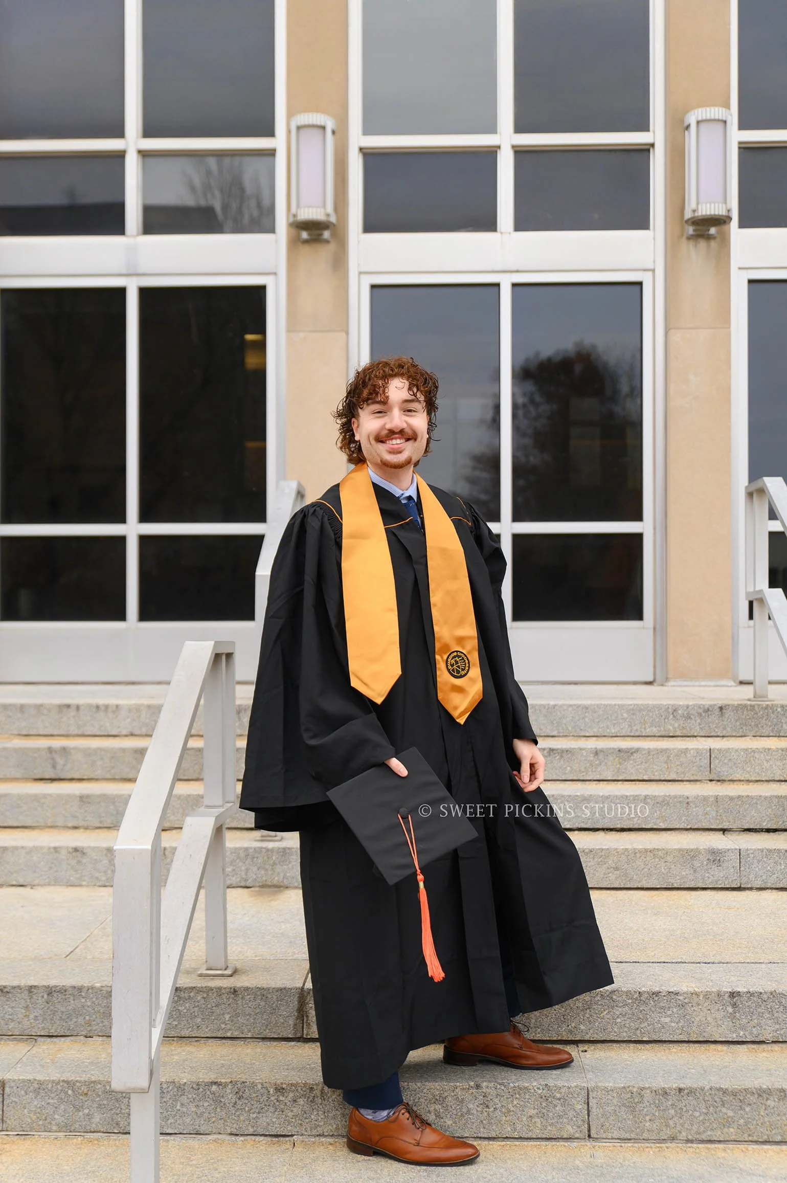Porter | Purdue University Graduation Photography for Winter Commencement for class of 2025 Civil Engineering college grad by Sweet Pickins Studio photographer Amanda Wilson ©