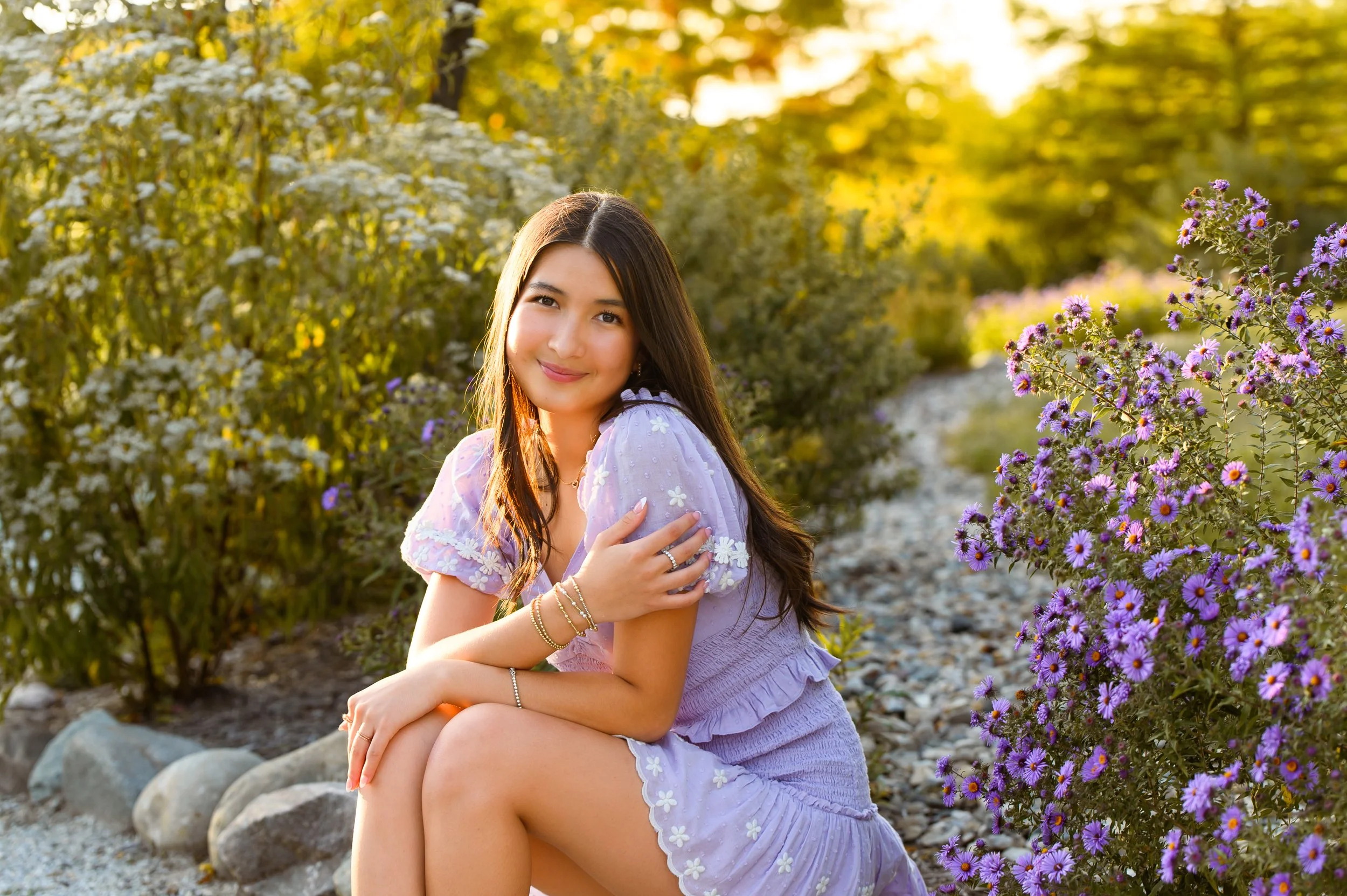 Indiana Flower Field Senior Photography 