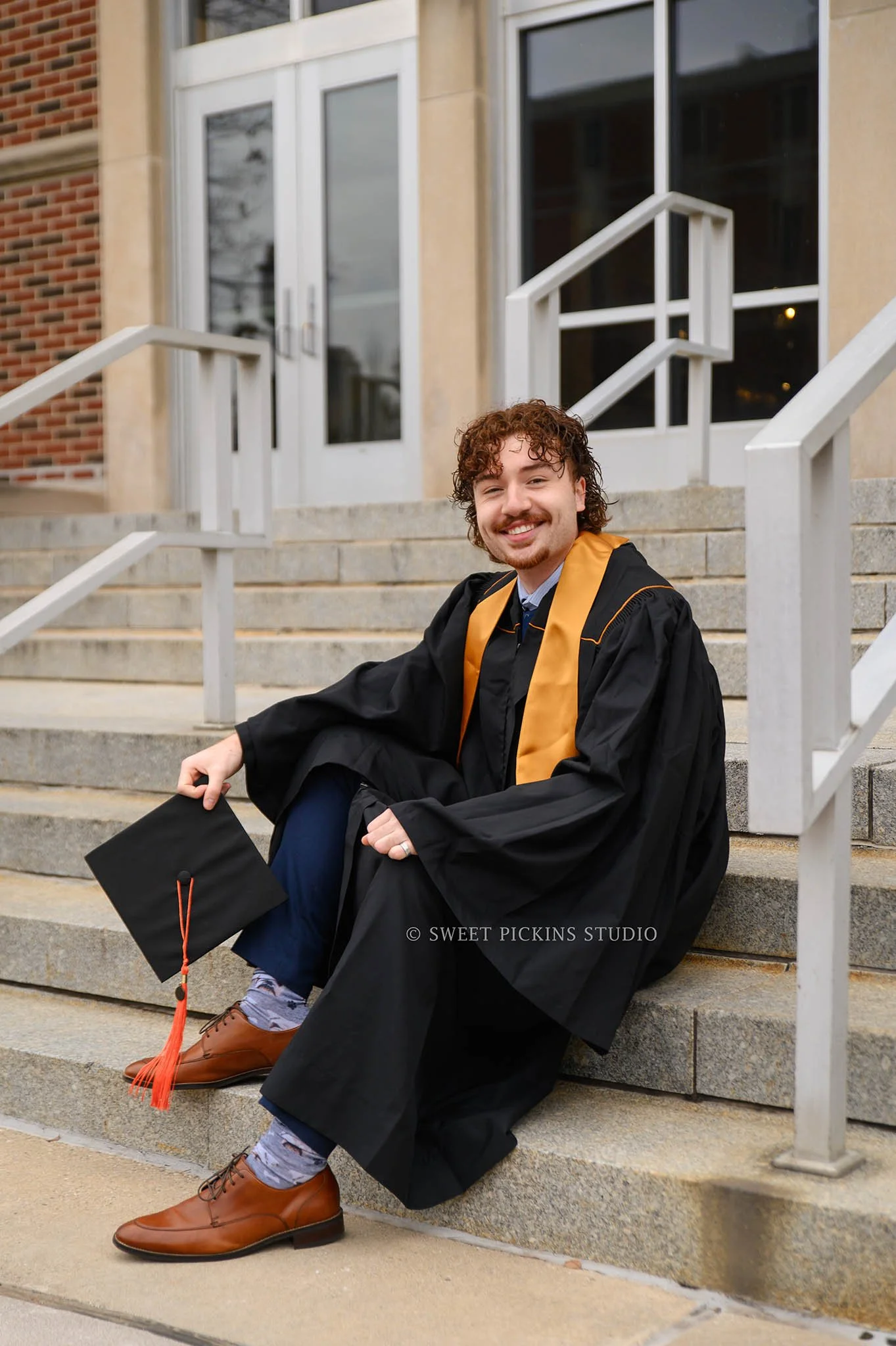 Porter | Purdue University Graduation Photography for Winter Commencement for class of 2025 Civil Engineering college grad by Sweet Pickins Studio photographer Amanda Wilson ©